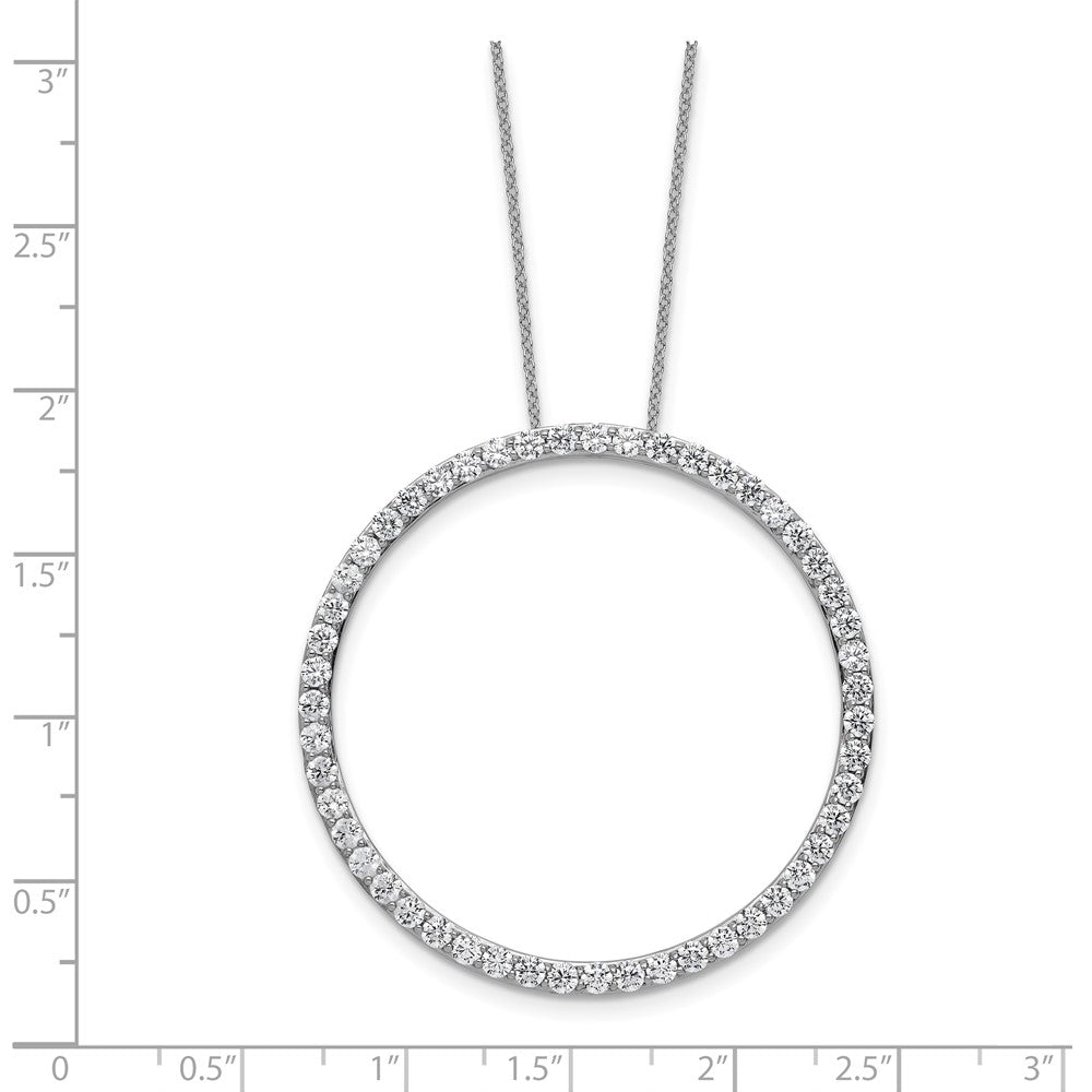 14K White Gold True Origin 3 Carat Lab Grown Diamond Vs Def 18 Inch Eternity Pendant Necklace