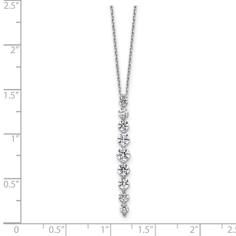 14K White Gold True Origin 1 Carat Lab Grown Diamond Vs Def 18 Inch Vertical Slide Necklace