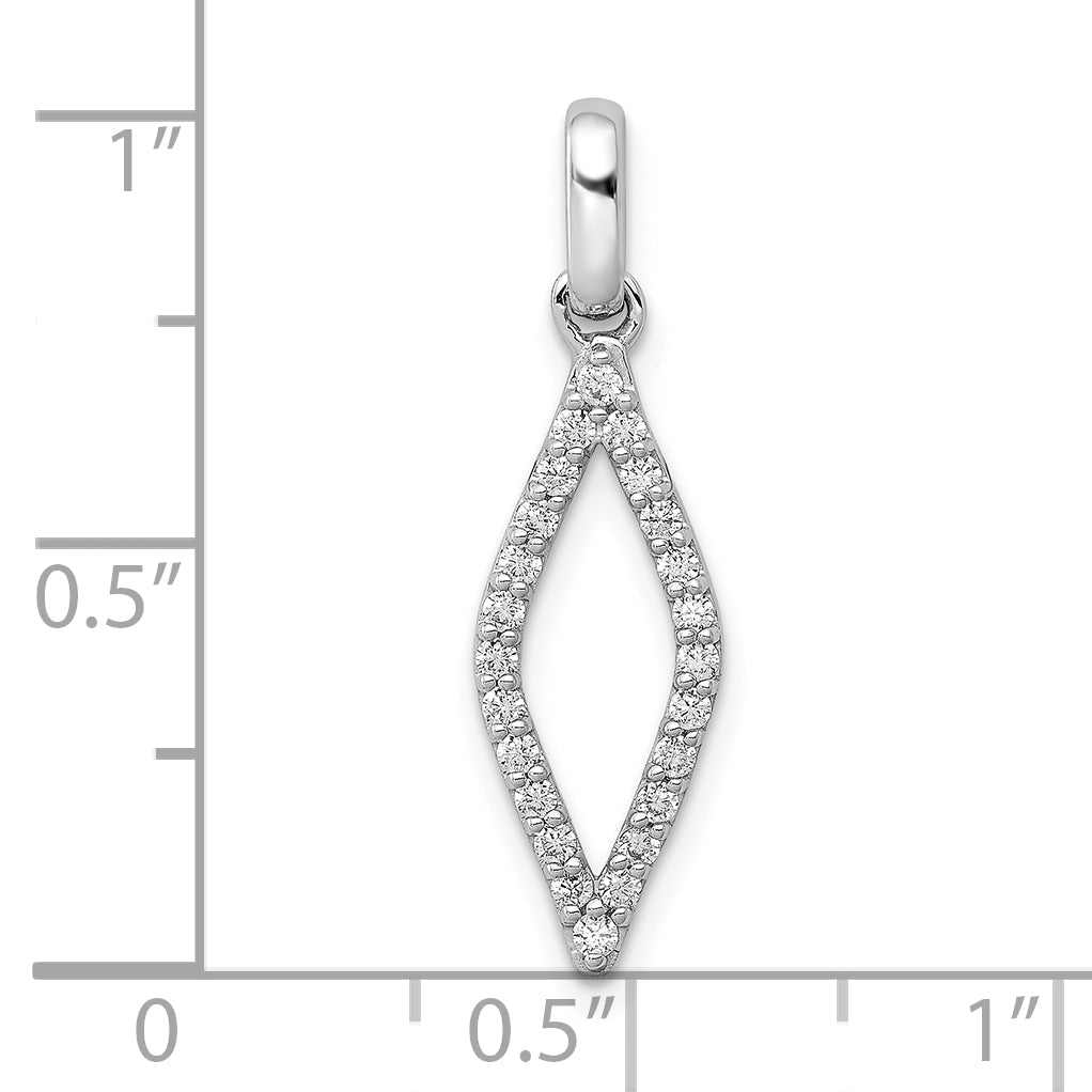 10K White Gold 1/4Ct. Diamond Fancy Pendant