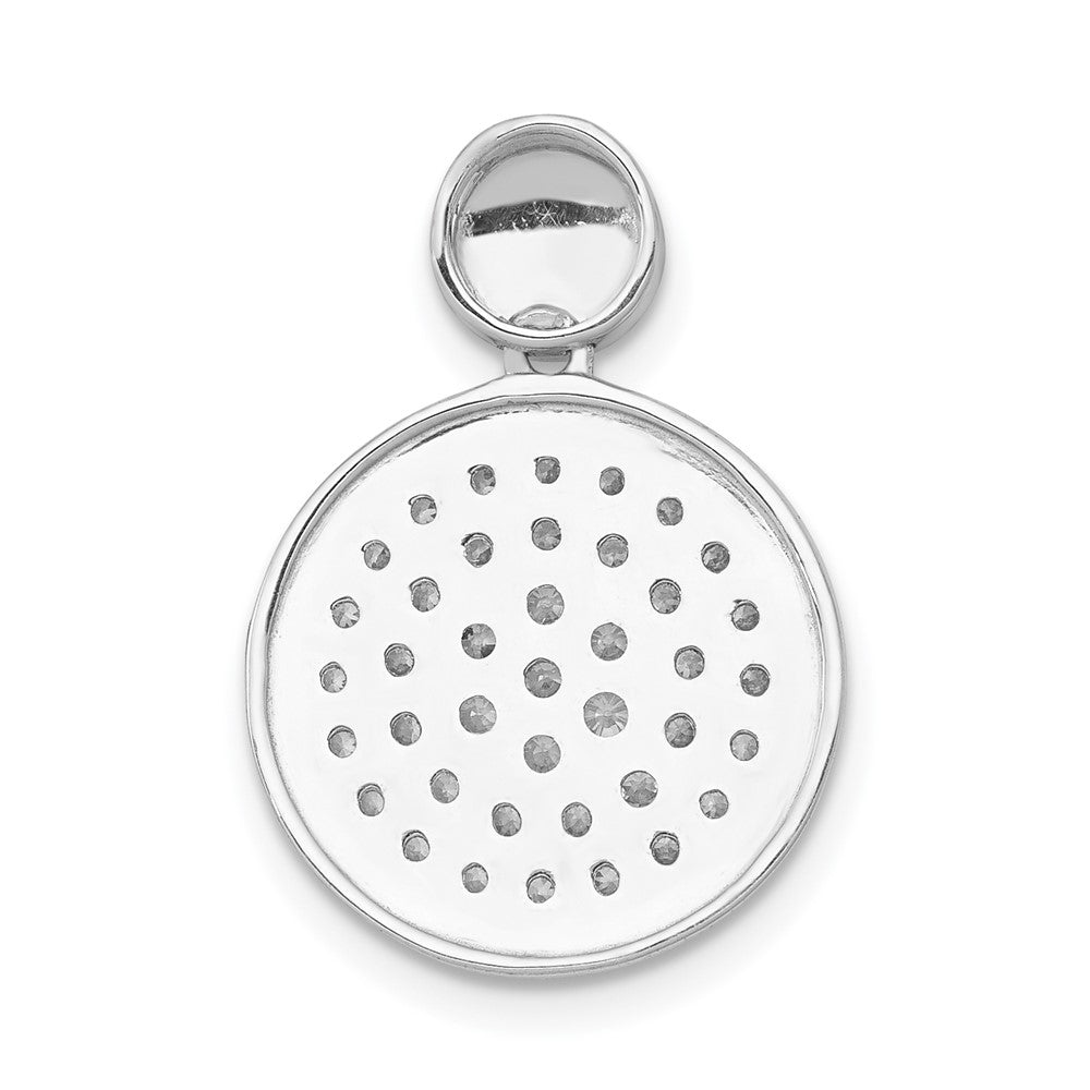 14K White Gold Lab Grown Diamond VS/SI+ G+ Fancy Circle Pendant