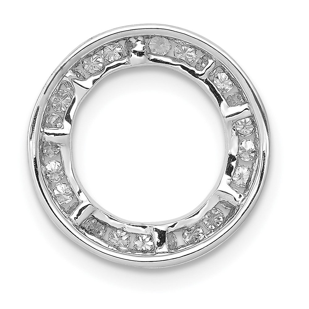 14K White Gold Lab Grown Diamond VS/SI+ G+ Circle Pendant