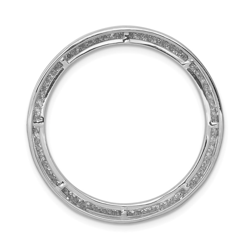 14K White Gold Lab Grown Diamond VS/SI+ G+ Circle Pendant