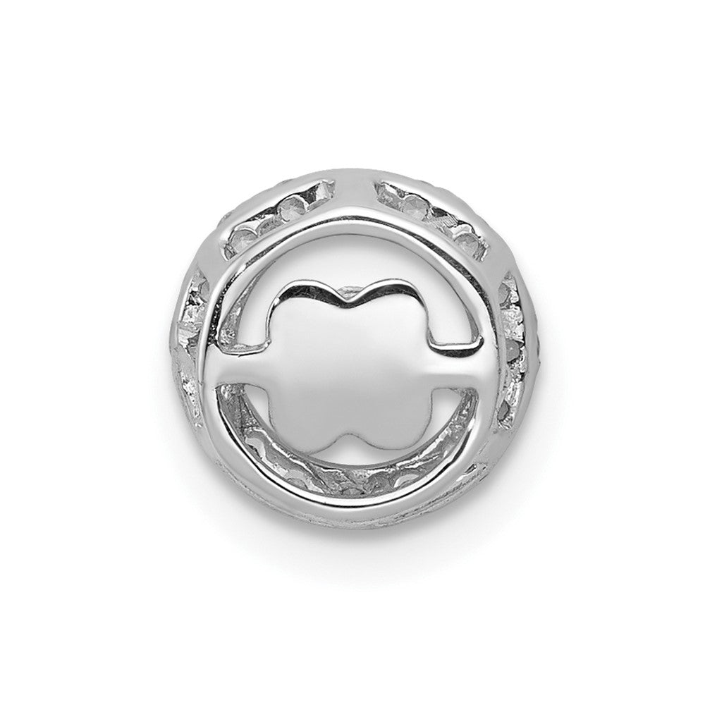 14k White Gold 3/8 Ct. Lab Grown Diamond VS/SI+ G+ Vibrant Chain Slide Pendant