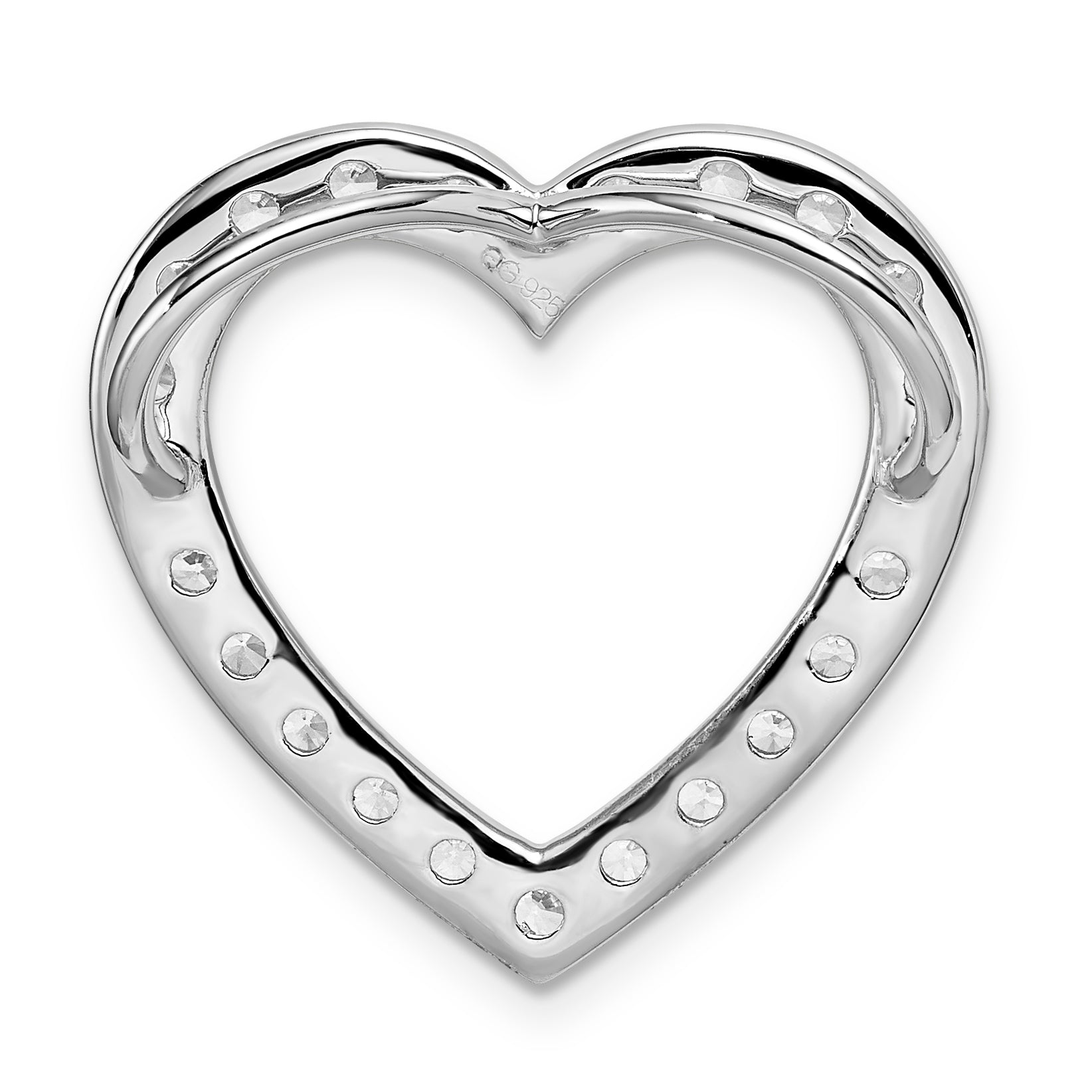 14K White Gold 14Kw Vs/Si+ G+ Lab Grown Diamond Heart Pendant