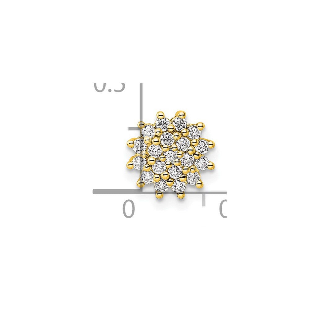 14k Yellow Gold 1/4 Ct. Lab Grown Diamond VS/SI+ G+ Chain Slide Pendant