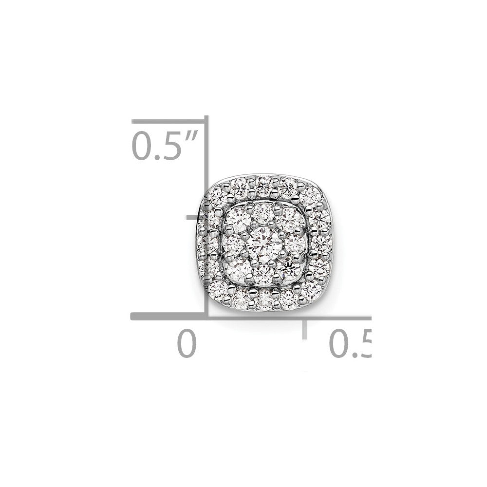 14k White Gold 3/8 Ct. Lab Grown Diamond VS/SI+ G+ Chain Slide Pendant