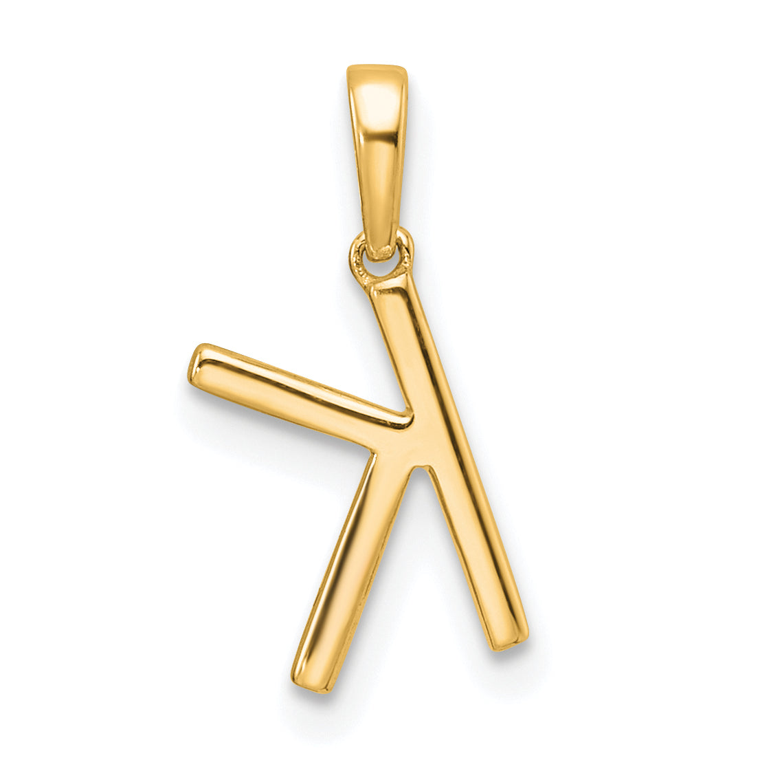 10K Yellow Gold 10K Diamond Letter K Initial Pendant