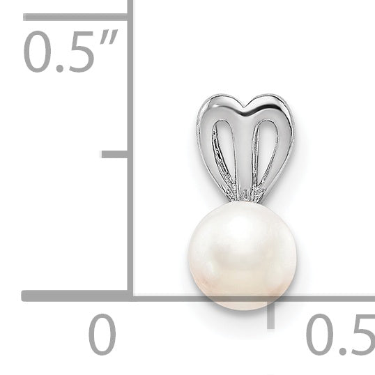 Sterling Silver Rhodium-Plated Fw Cultured Pearl Pendant