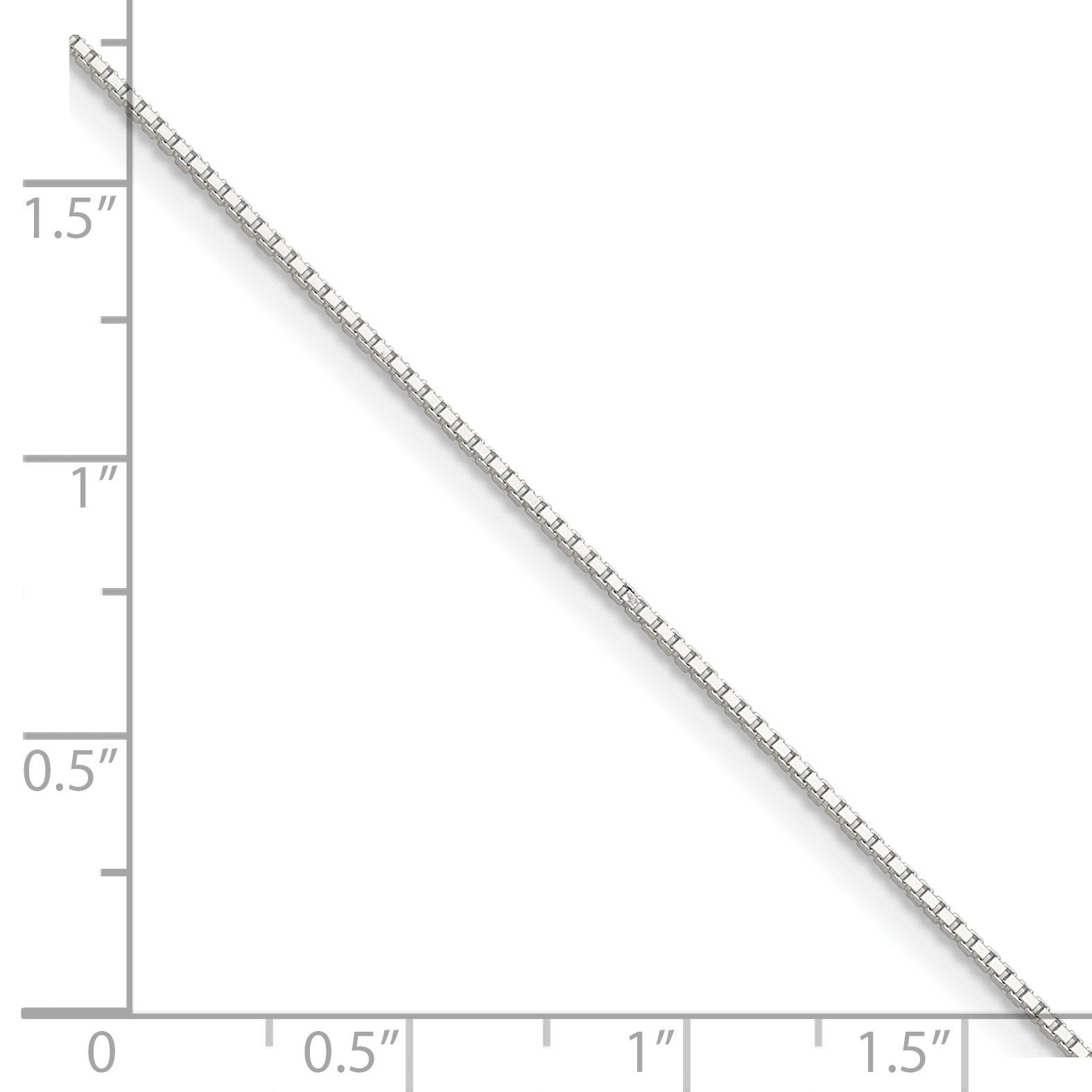 28 Inch Sterling Silver .8mm 8 Sided Diamond-Cut Box Chain Necklace