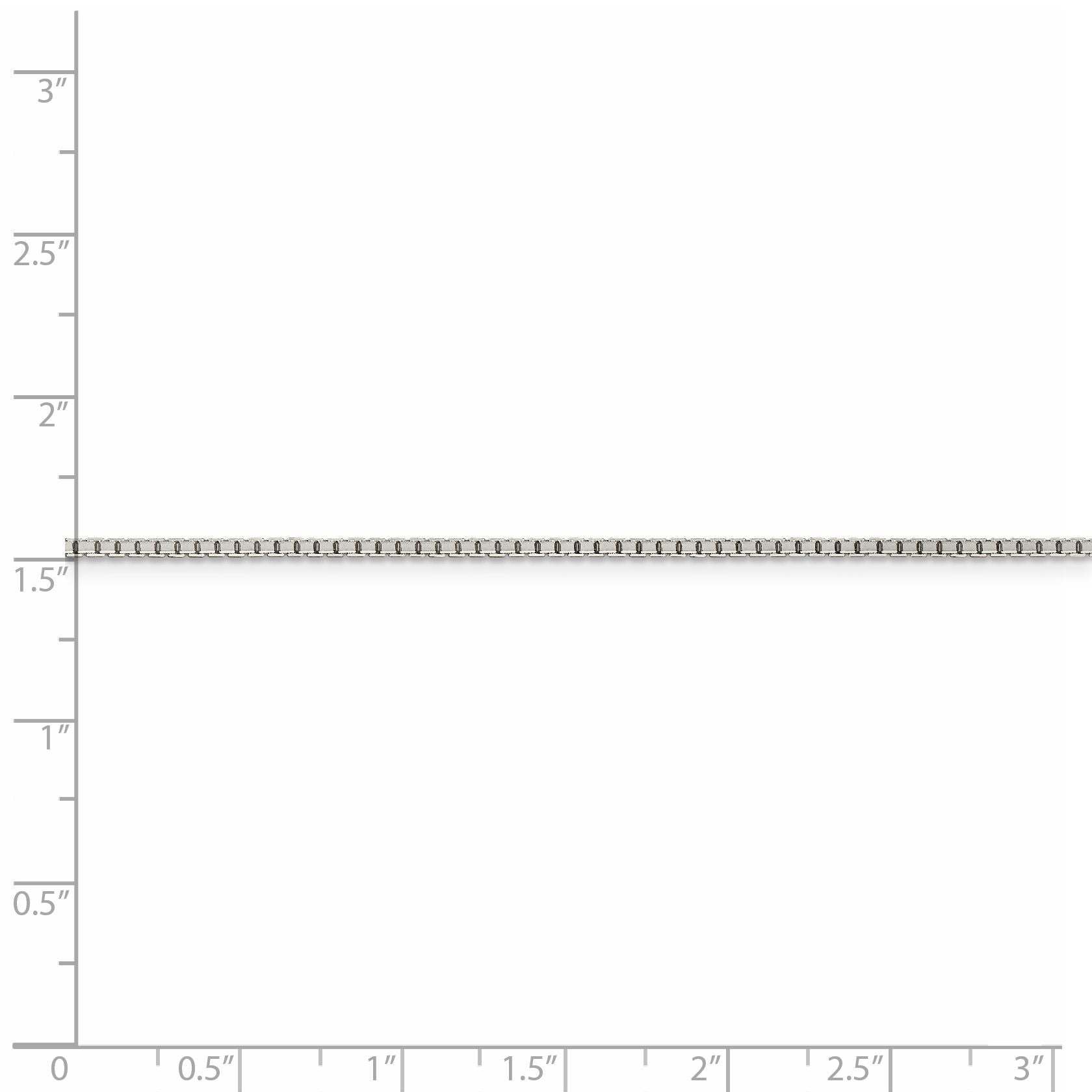 28 Inch Sterling Silver 1.5mm 8 Sided Diamond-Cut Box Chain Necklace