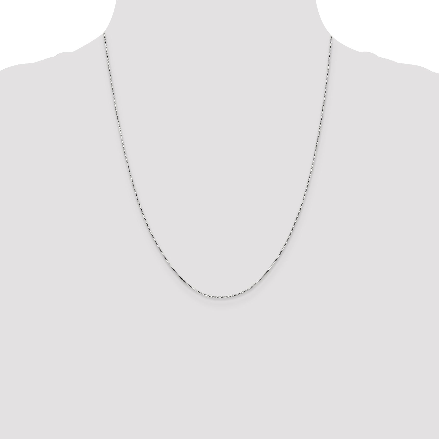22 Inch Sterling Silver .6mm Box Chain Necklace