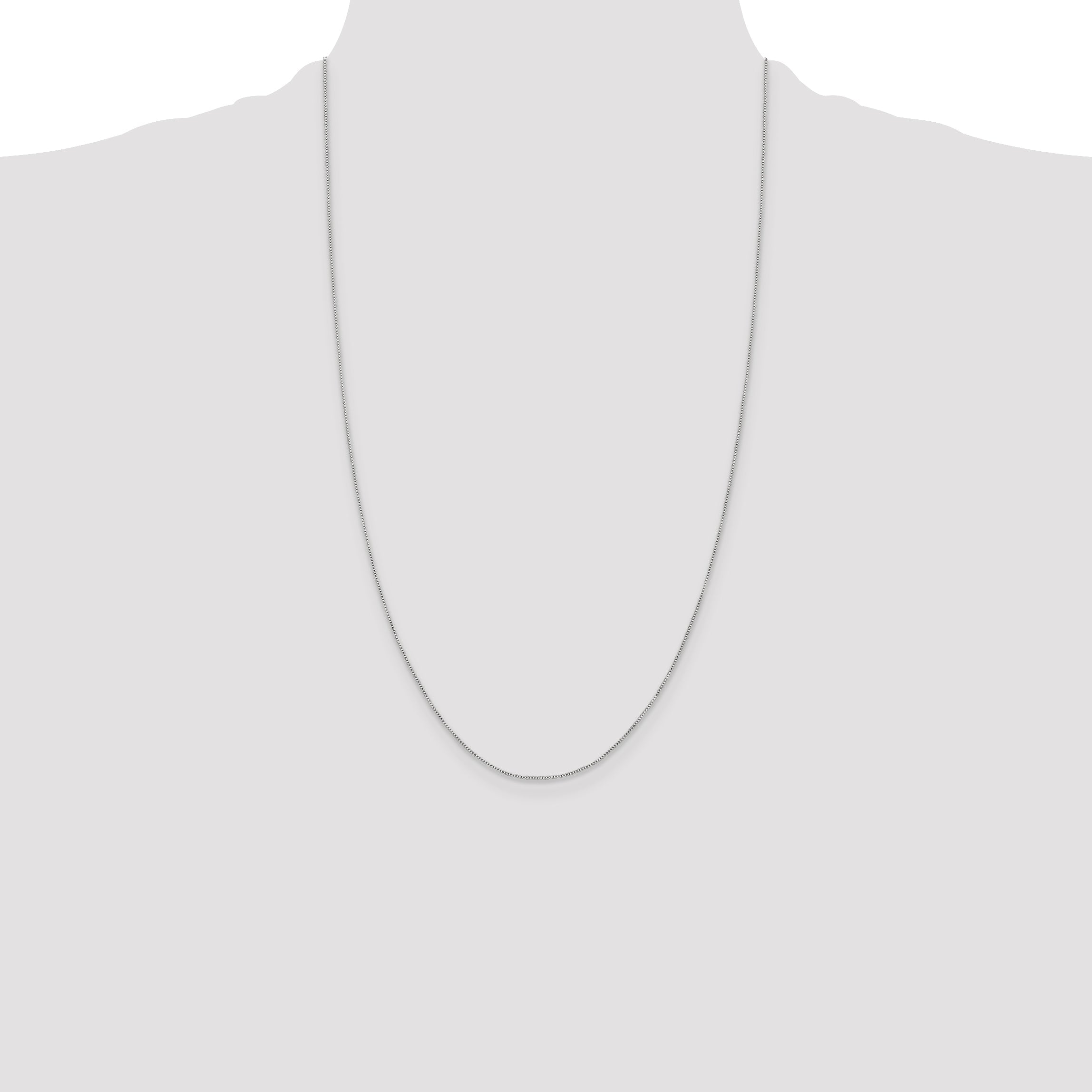 26 Inch Sterling Silver .6mm Box Chain Necklace