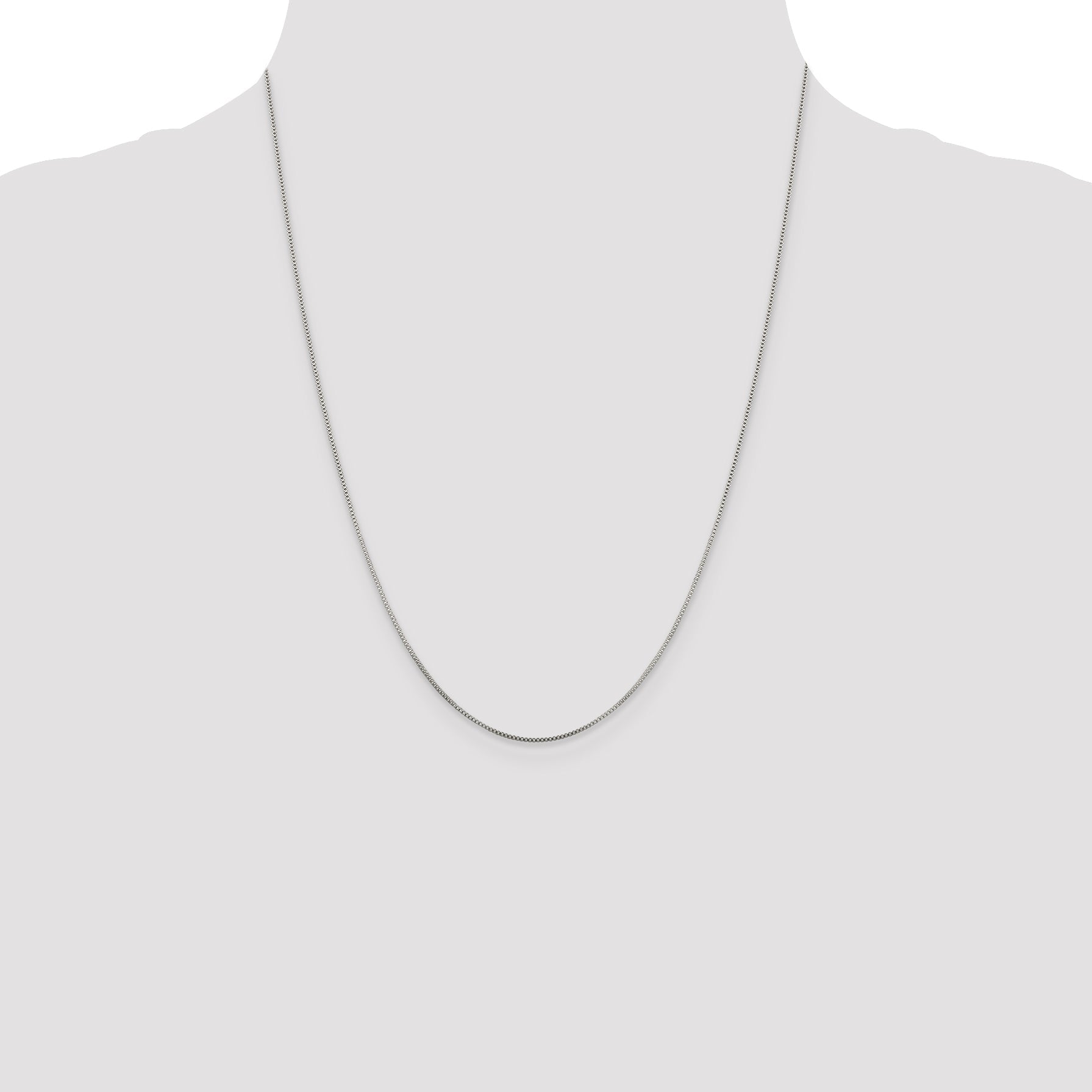 22 Inch Sterling Silver .8mm Box Chain Necklace