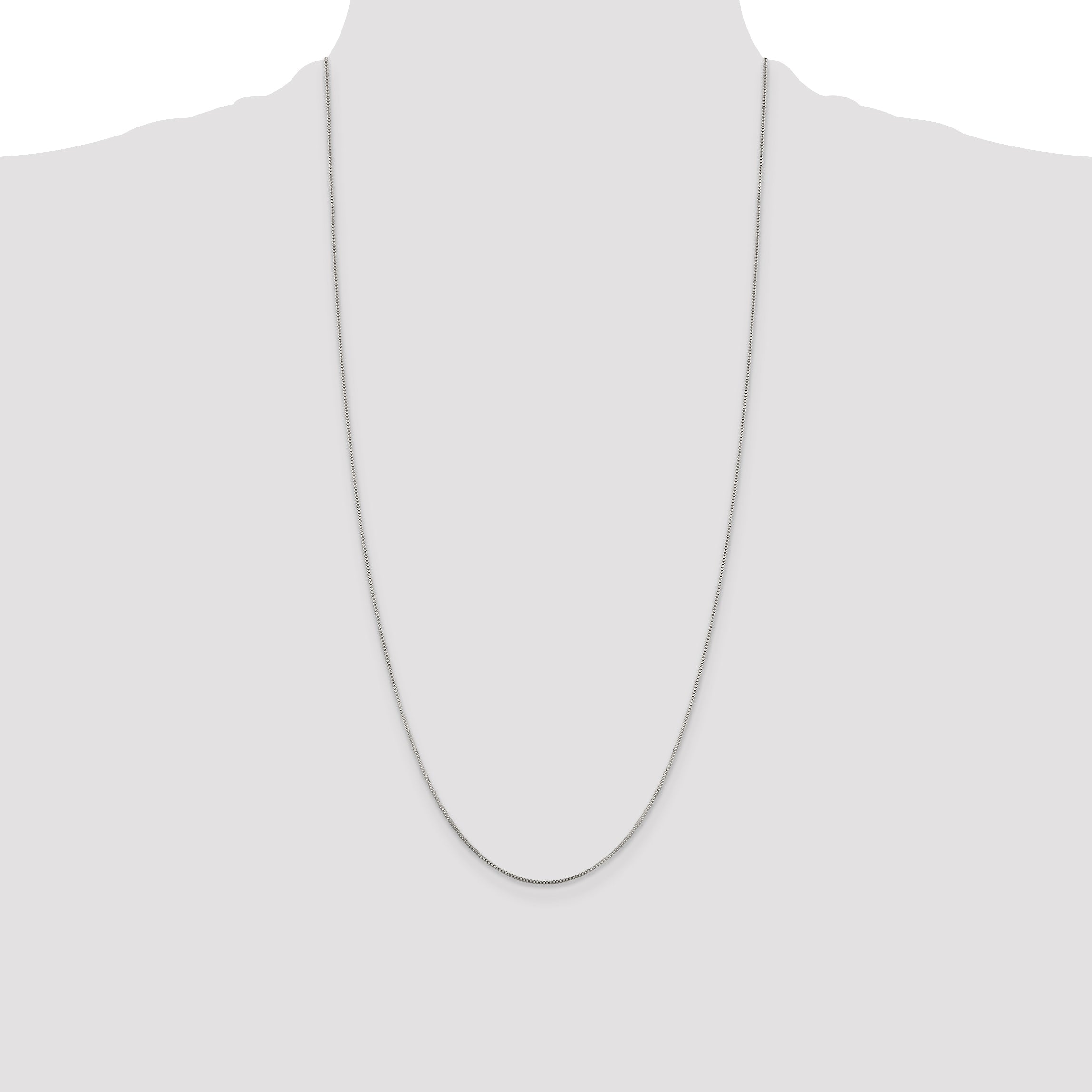 28 Inch Sterling Silver .8mm Box Chain Necklace