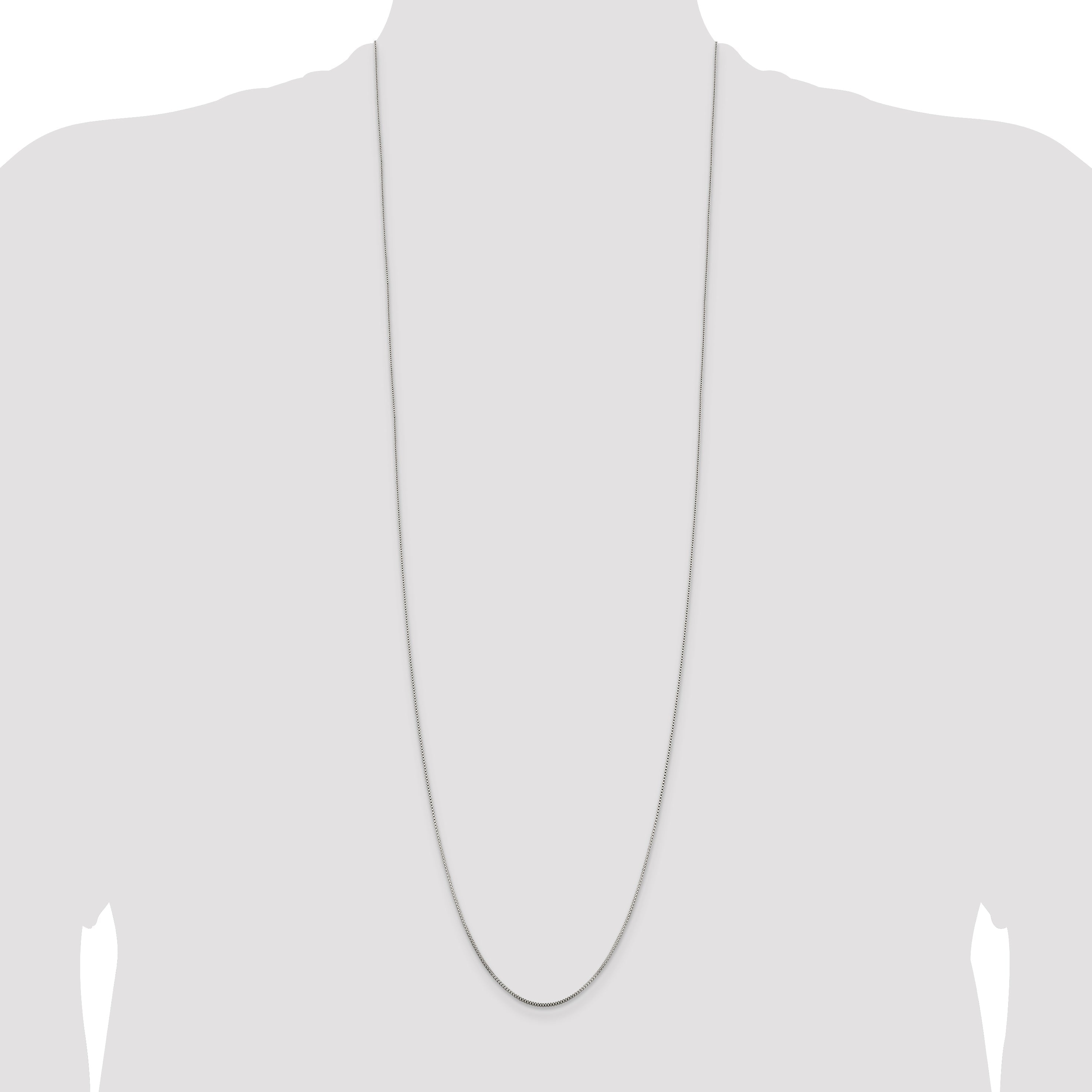 36 Inch Sterling Silver .8mm Box Chain Necklace