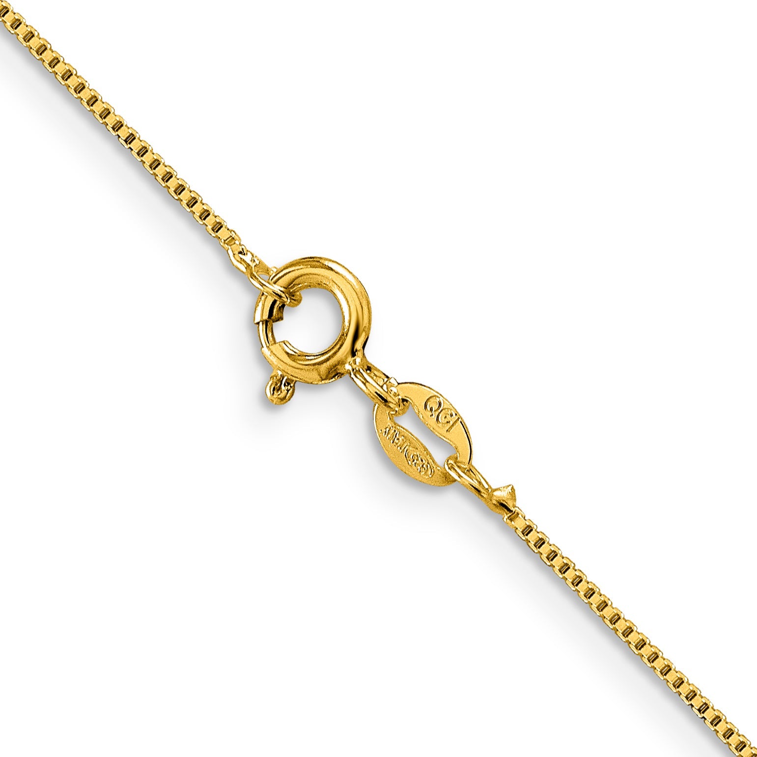 18 Inch Flash Gold-Plated Sterling Silver .8mm Box Chain Necklace