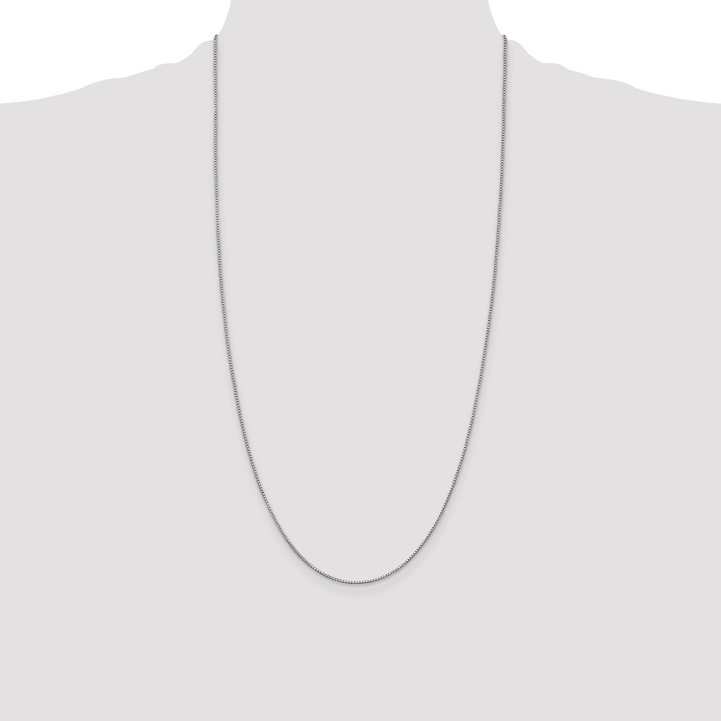 28 Inch Sterling Silver .9mm Box Chain Necklace