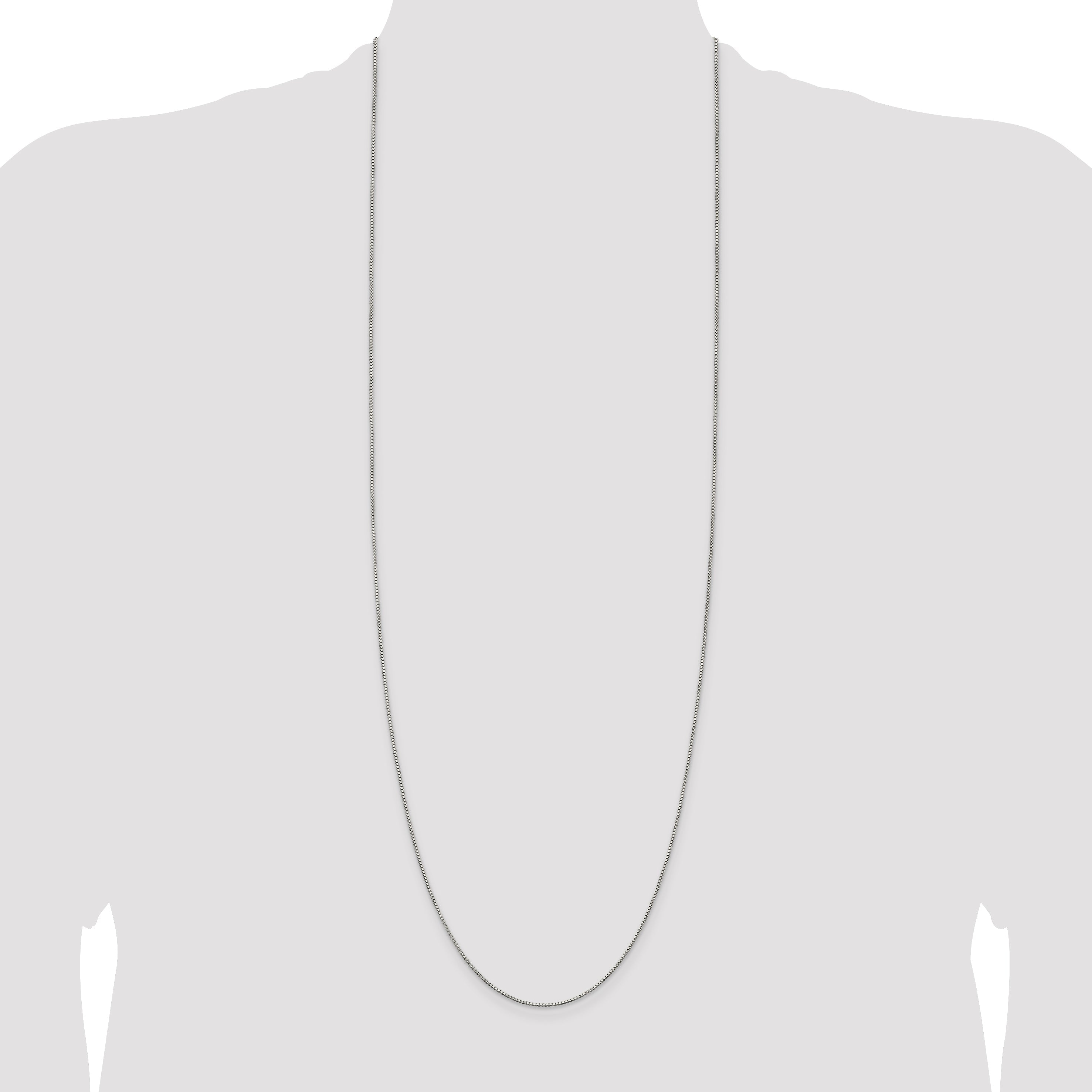 36 Inch Sterling Silver .9mm Box Chain Necklace