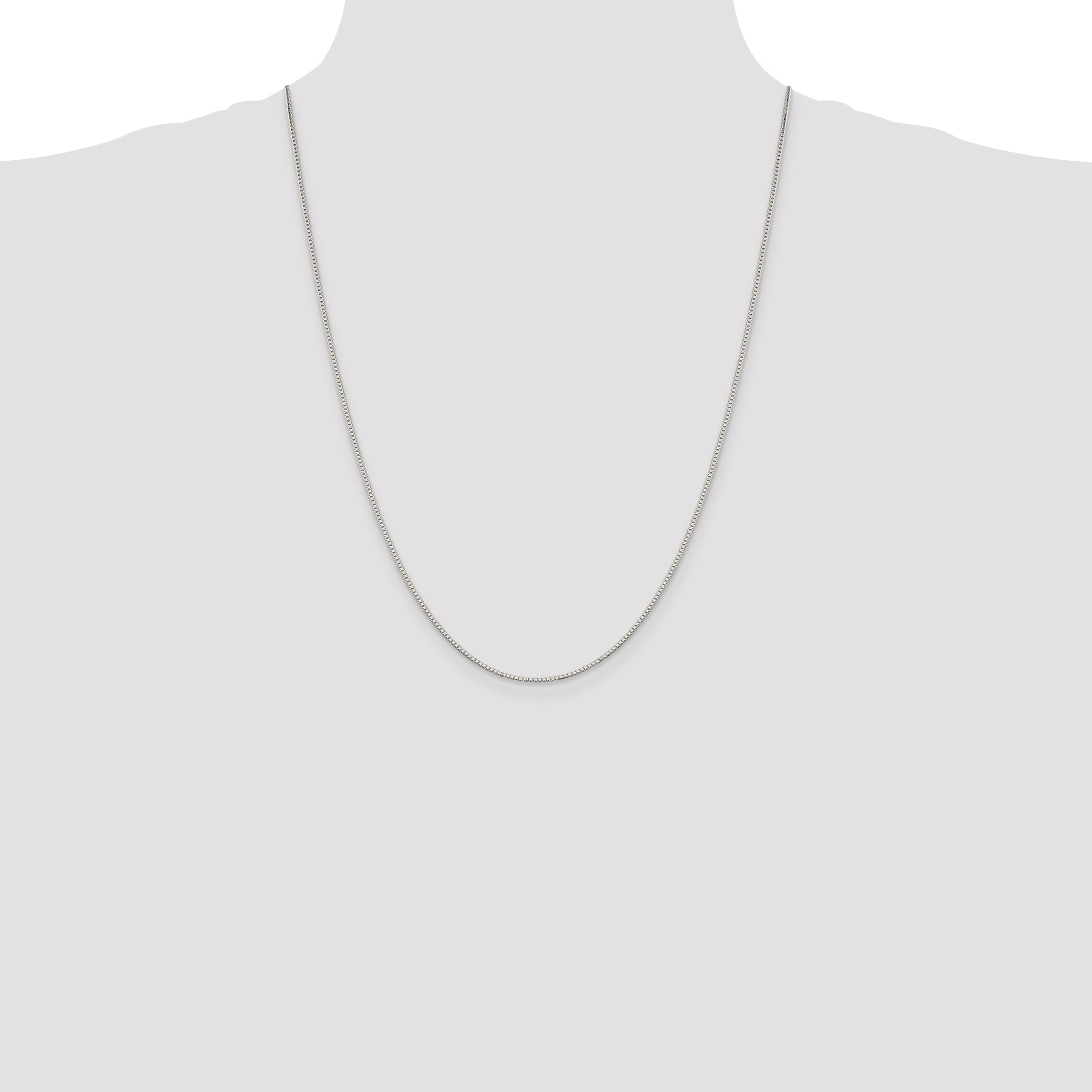 24 Inch Sterling Silver 1.1mm Box Chain Necklace