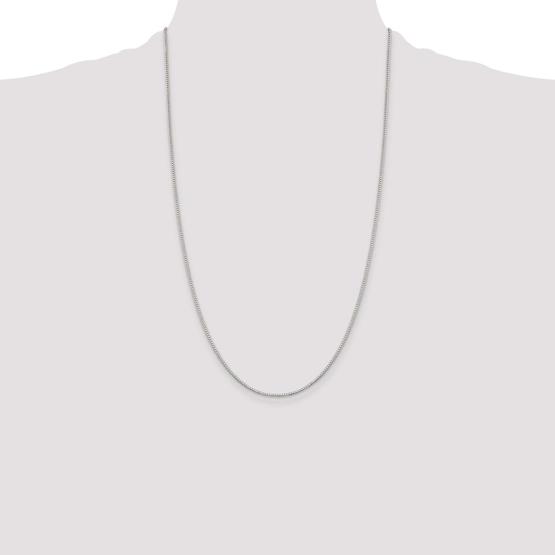 26 Inch Sterling Silver 1.1mm Box Chain Necklace