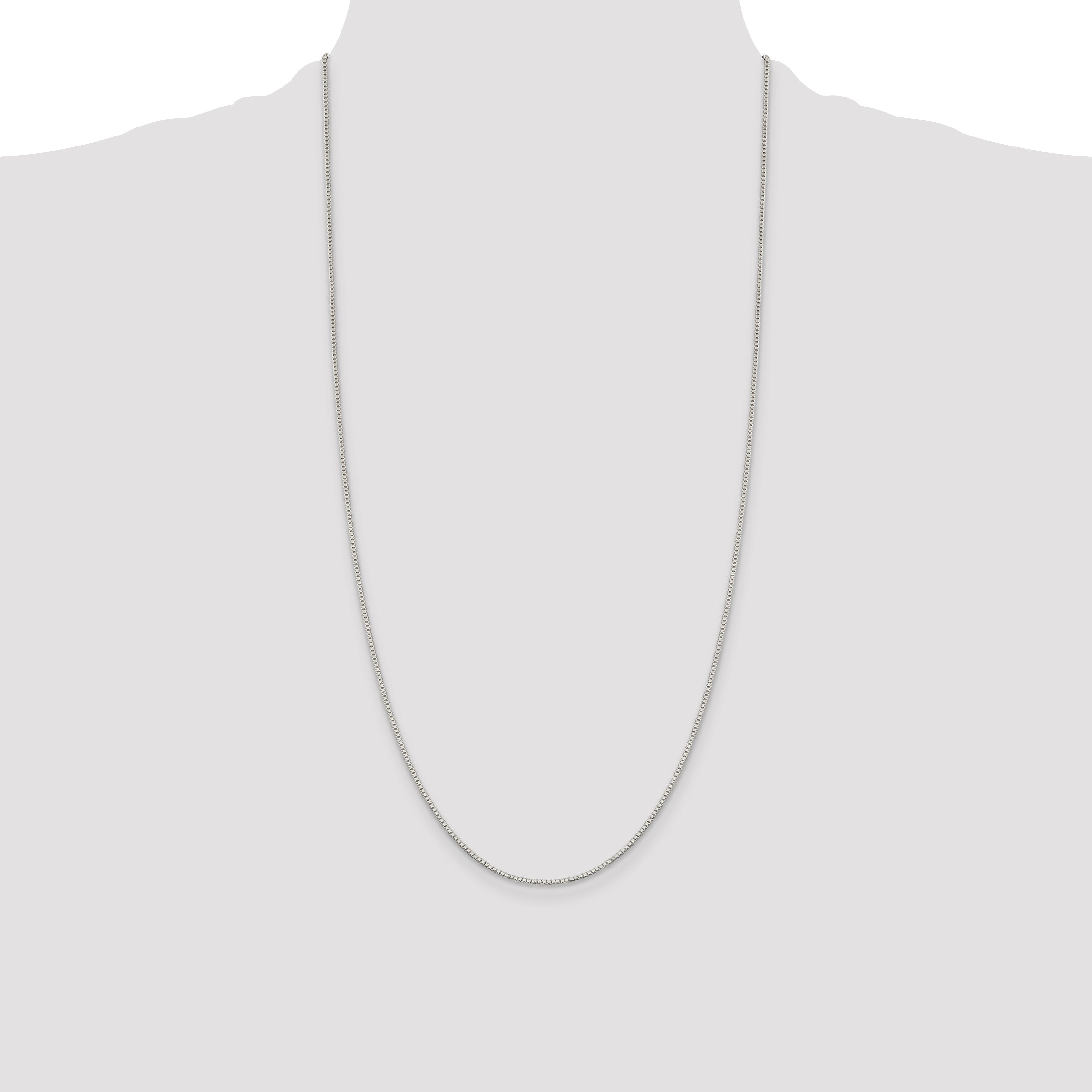 28 Inch Sterling Silver 1.1mm Box Chain Necklace