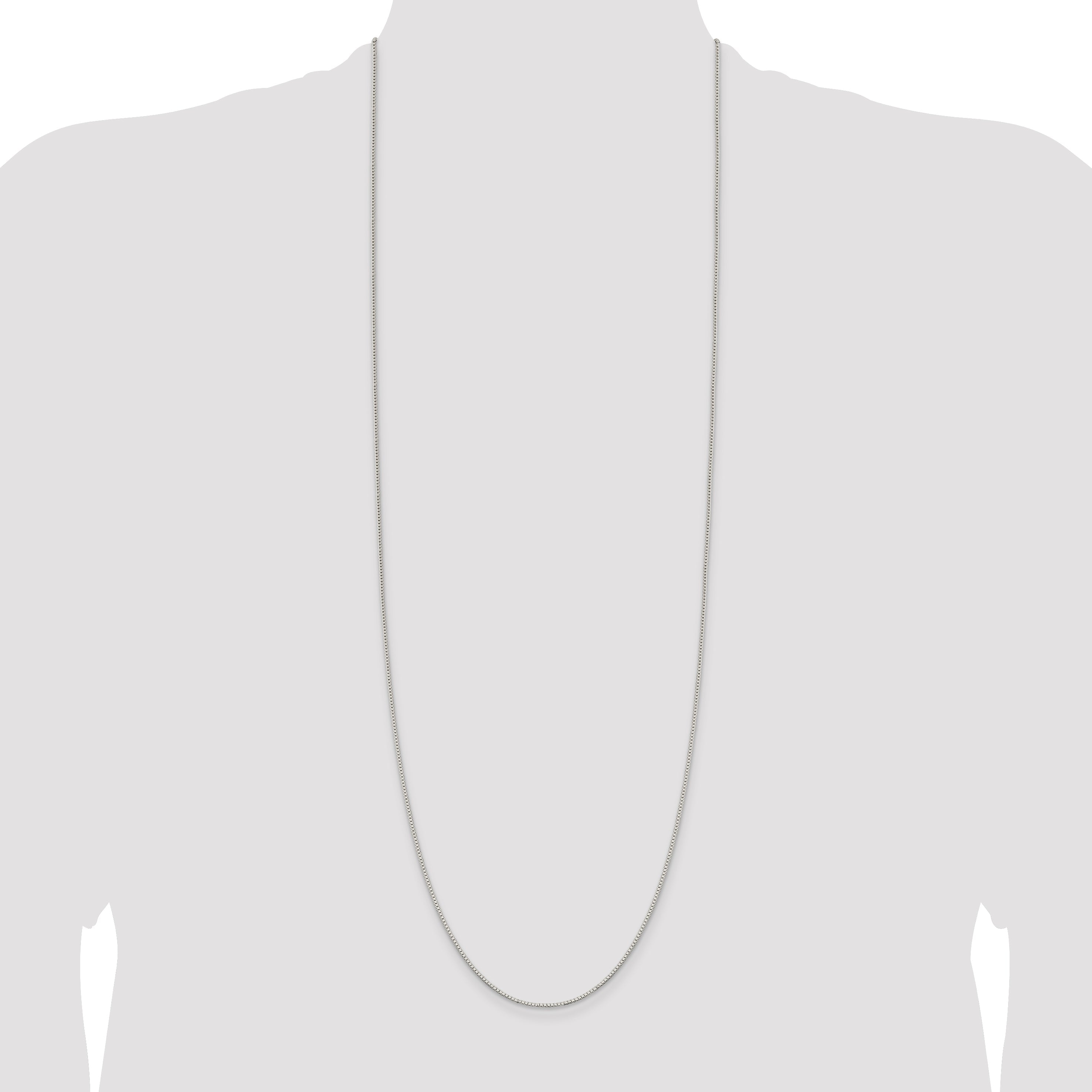 36 Inch Sterling Silver 1.1mm Box Chain Necklace