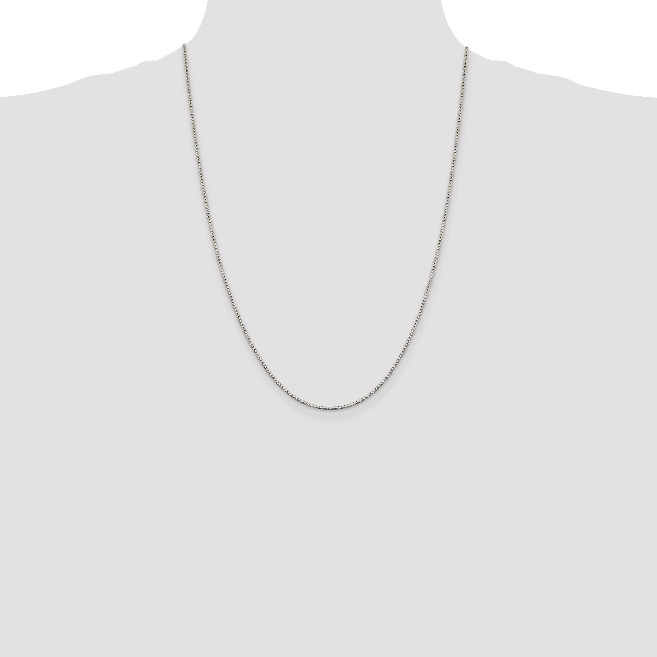 24 Inch Sterling Silver 1.4mm Box Chain Necklace