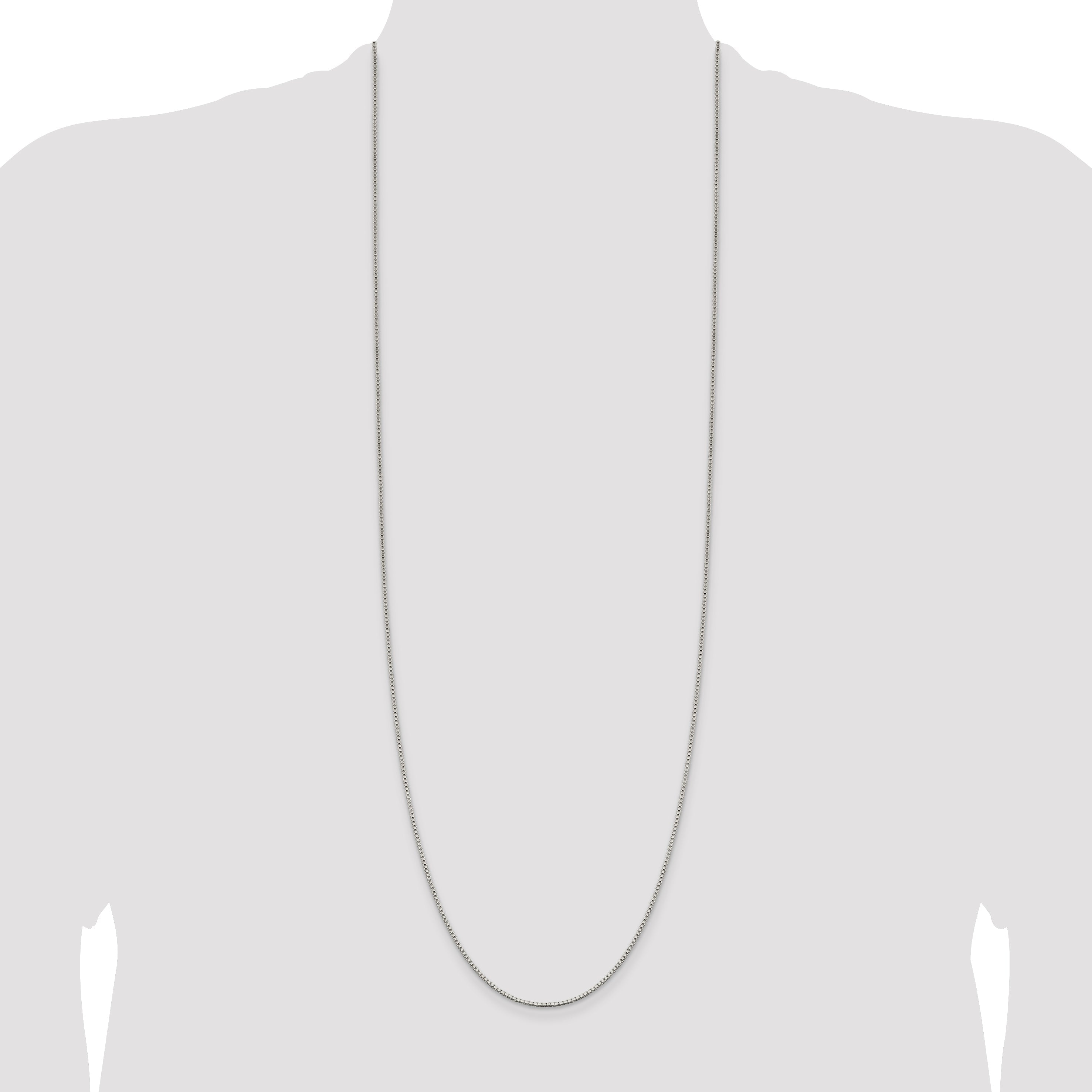 36 Inch Sterling Silver 1.4mm Box Chain Necklace