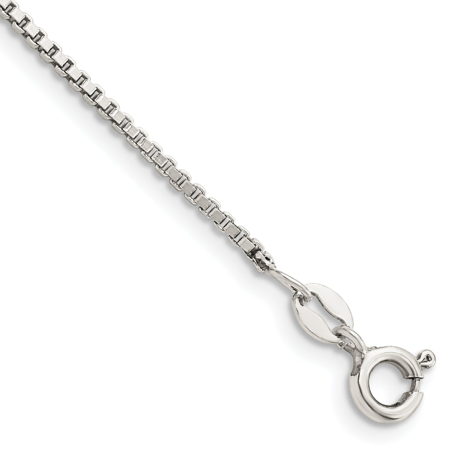 7 Inch Sterling Silver 1.4mm Box Chain Bracelet