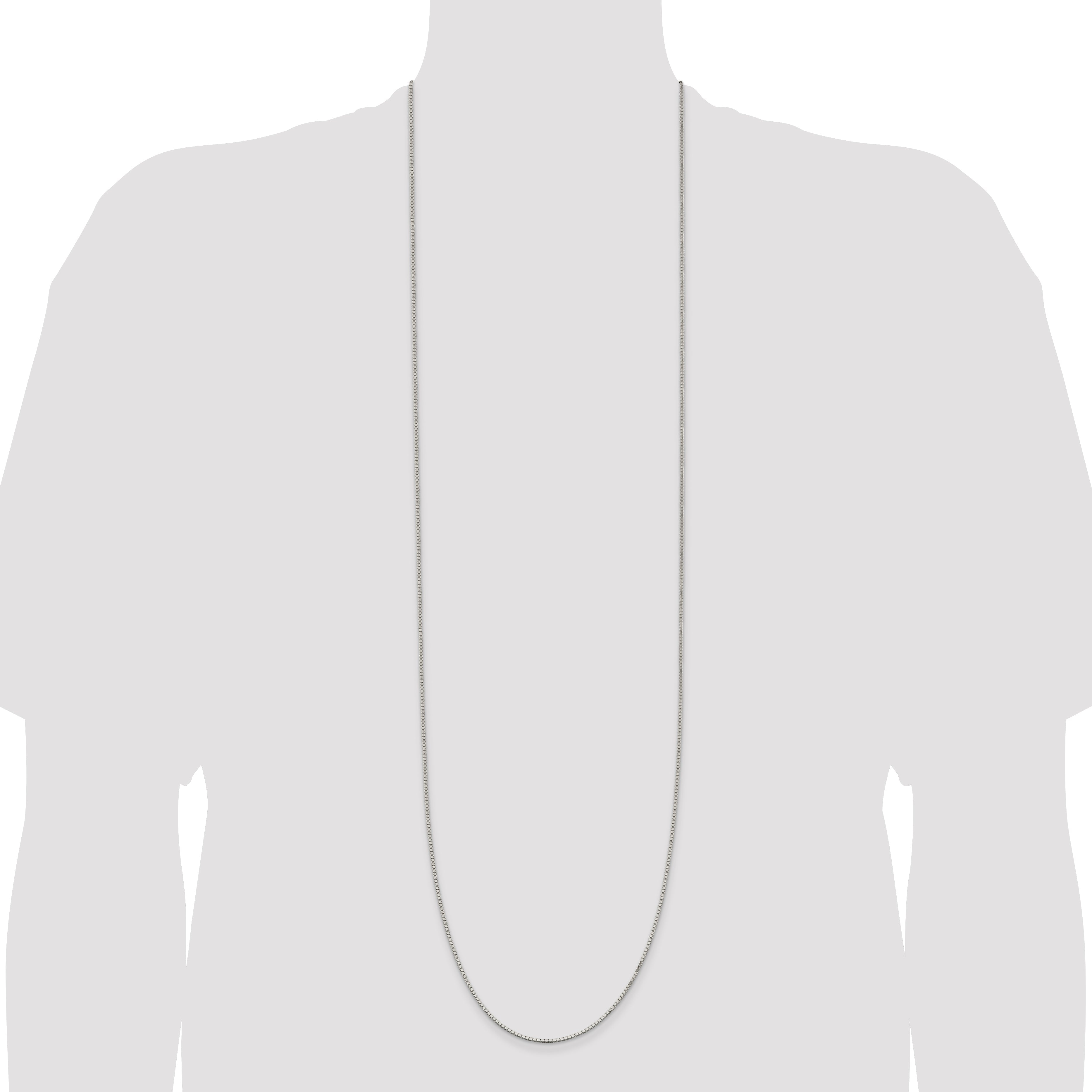 42 Inch Sterling Silver 1.5mm Box Chain Necklace