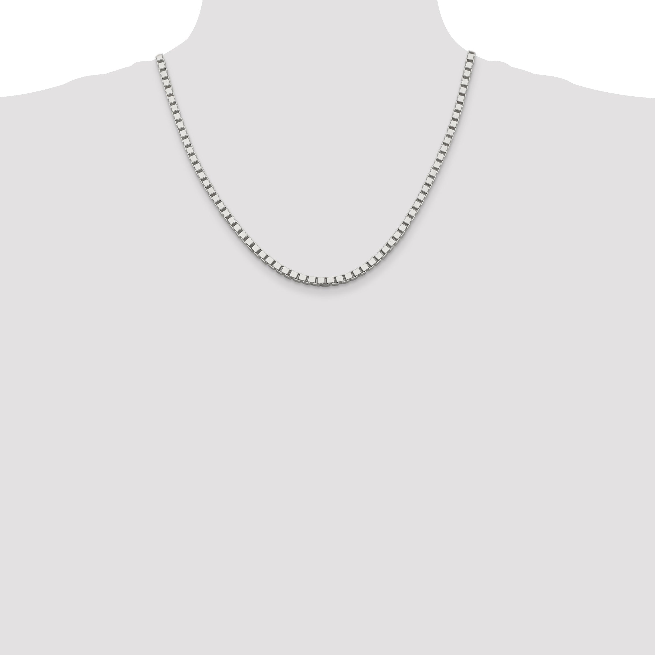 20 Inch Sterling Silver 3.75mm Box Chain Necklace
