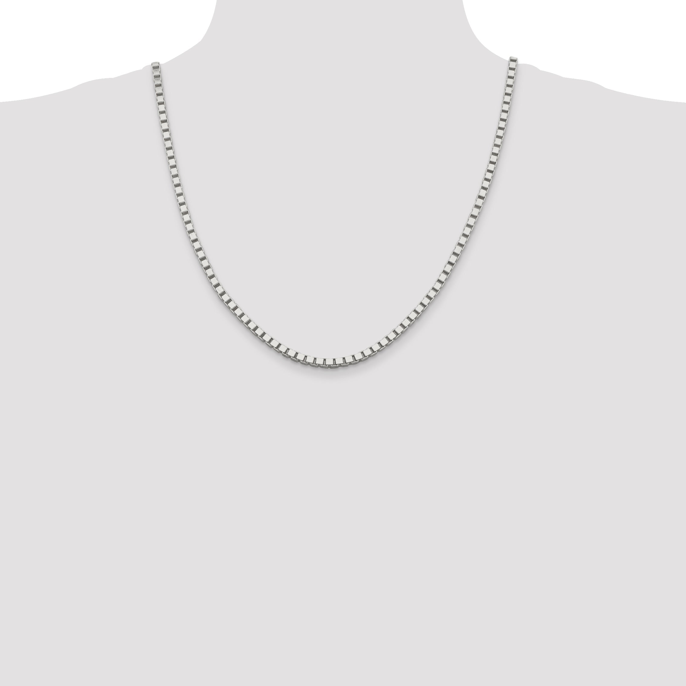 22 Inch Sterling Silver 3.75mm Box Chain Necklace