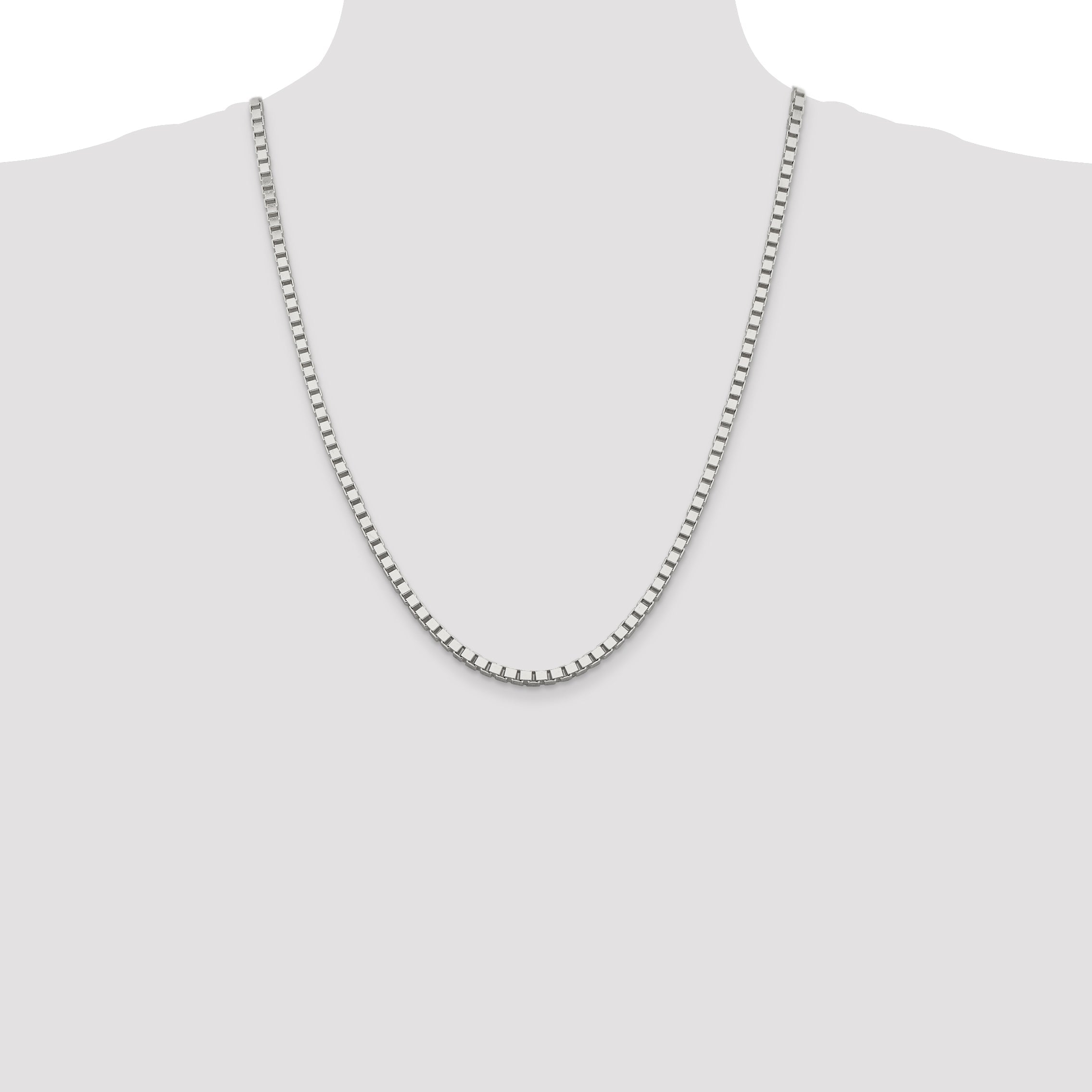 24 Inch Sterling Silver 3.75mm Box Chain Necklace