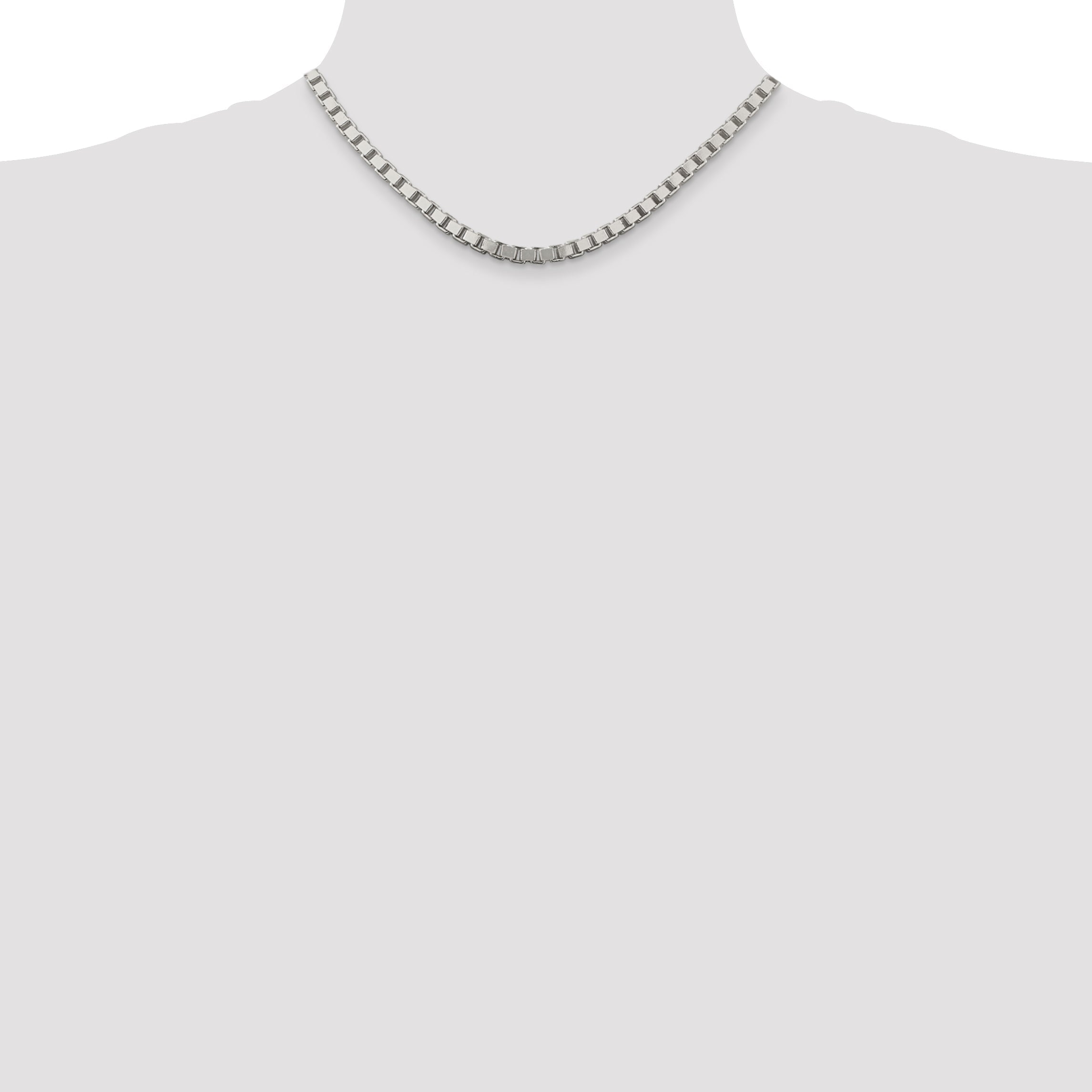 16 Inch Sterling Silver 4.5mm Box Chain Necklace
