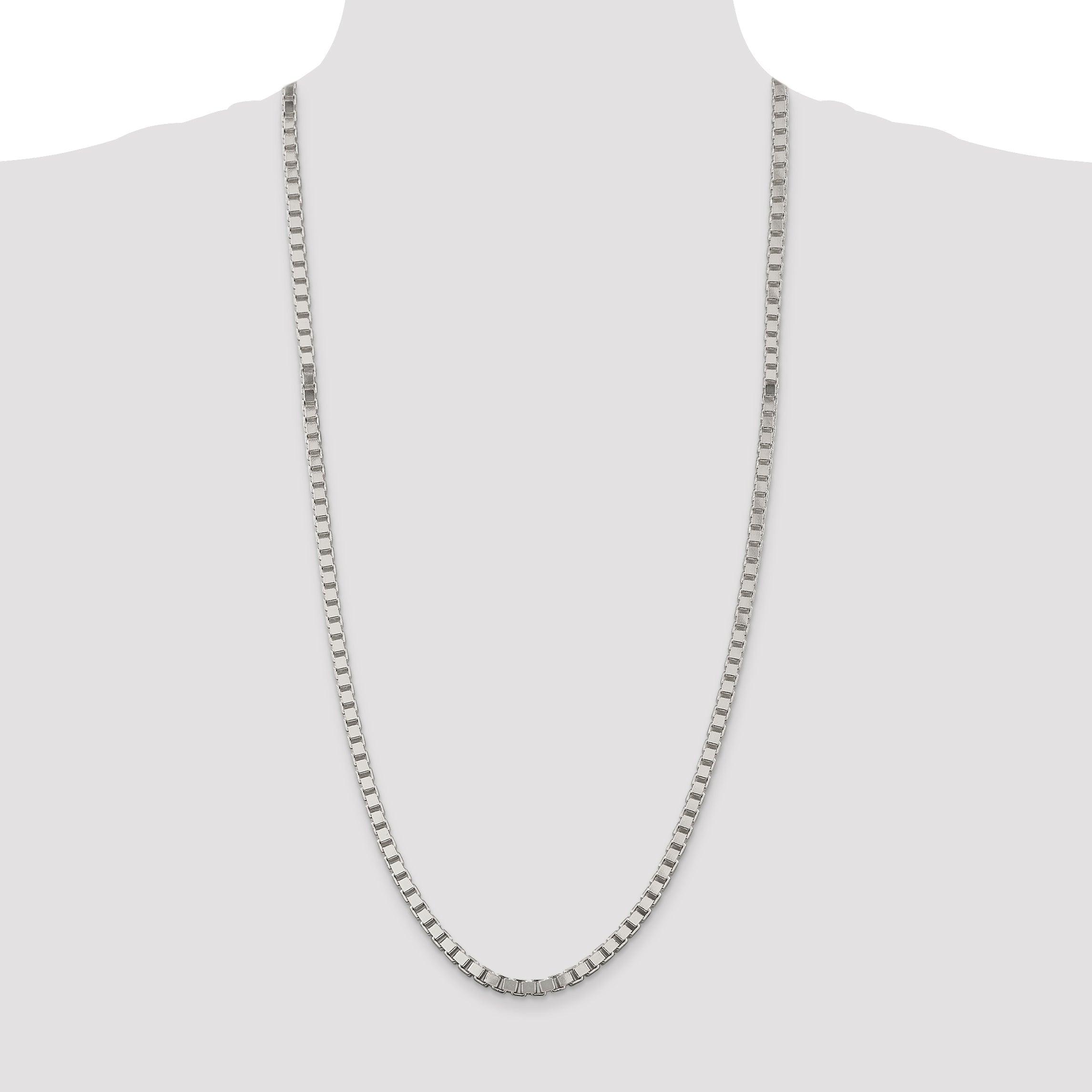 30 Inch Sterling Silver 4.5mm Box Chain Necklace