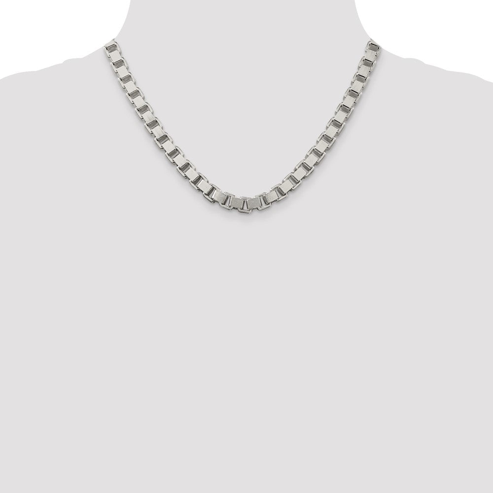 18 Inch Sterling Silver 7mm Box Chain Necklace