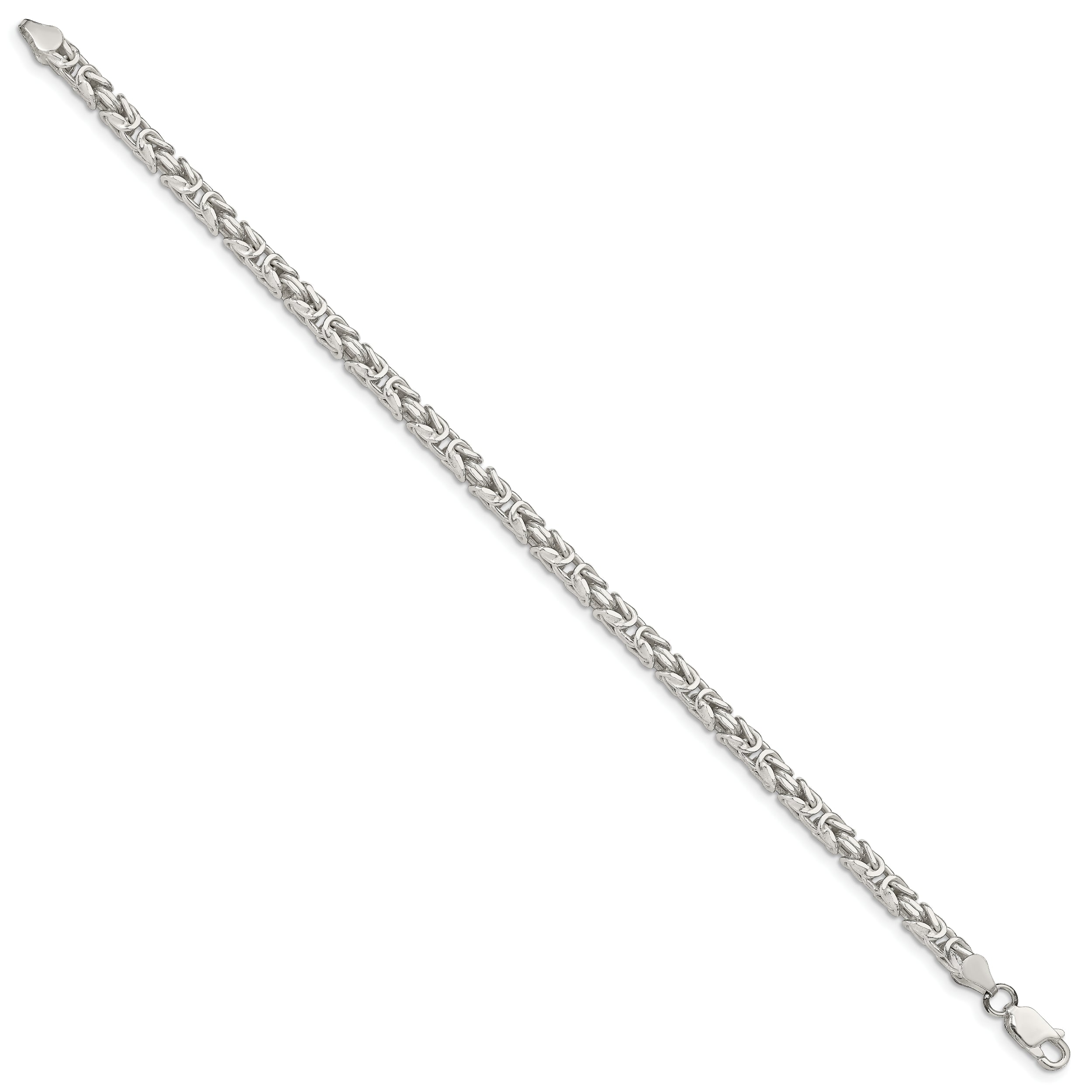 7 Inch Sterling Silver 3.25mm Byzantine Chain Bracelet