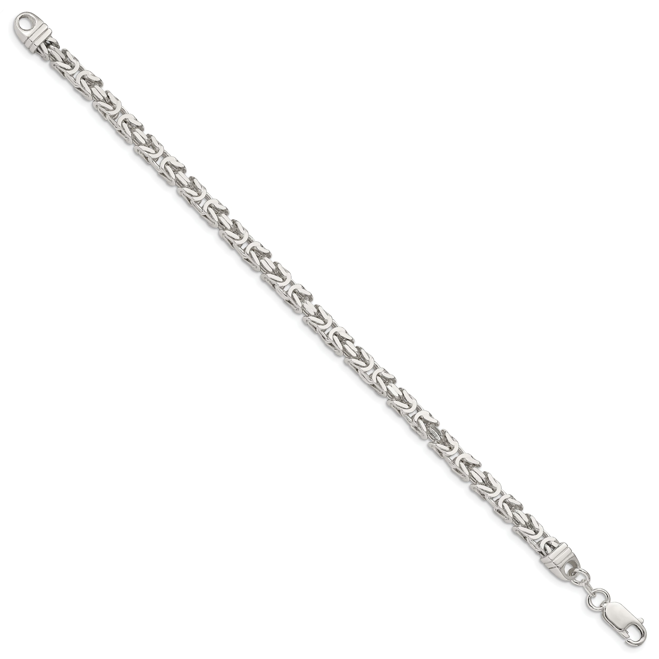 7 Inch Sterling Silver 4.25mm Byzantine Chain Bracelet