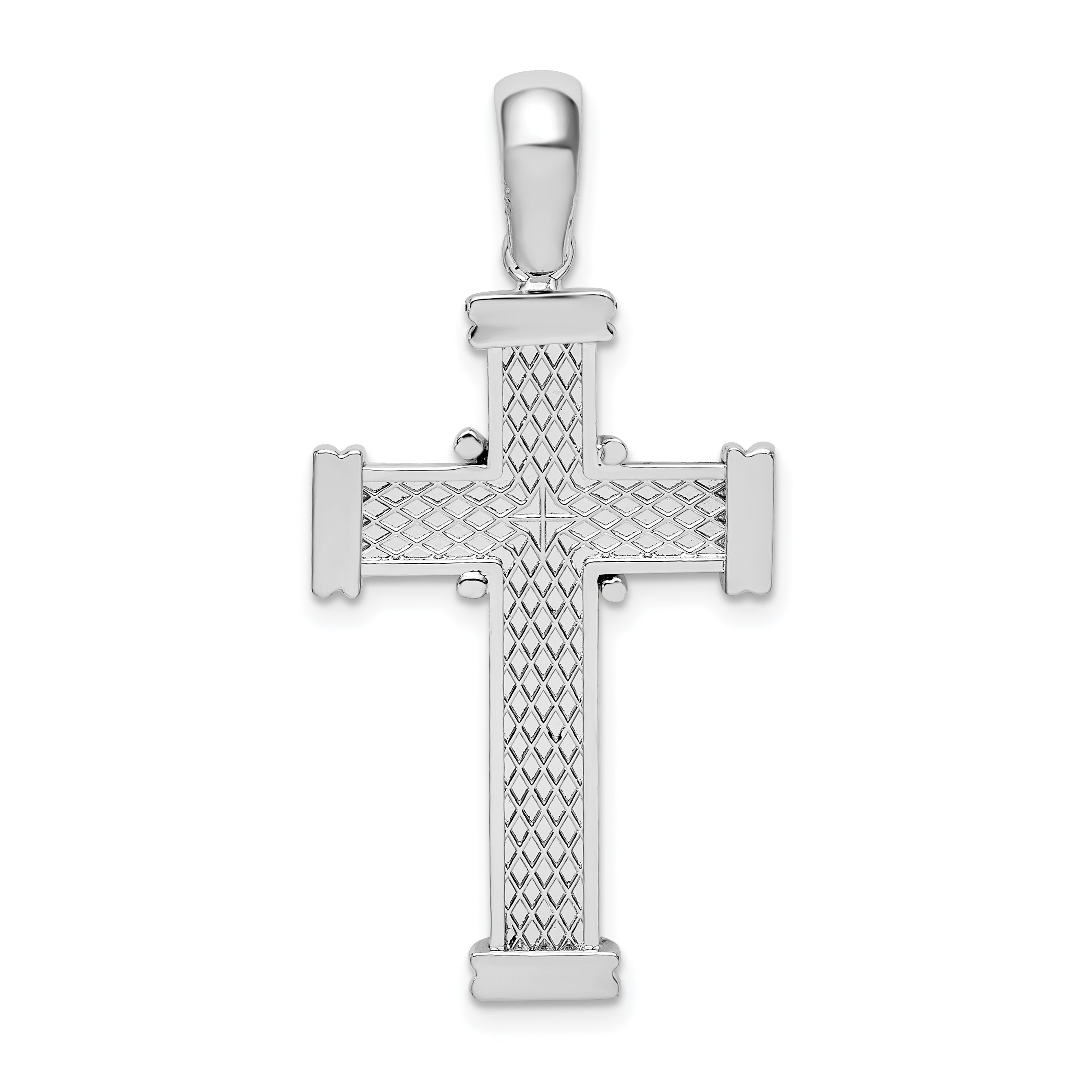 Sterling Silver De-Ani With Endcaps And X-Center Latin Cross Pendant