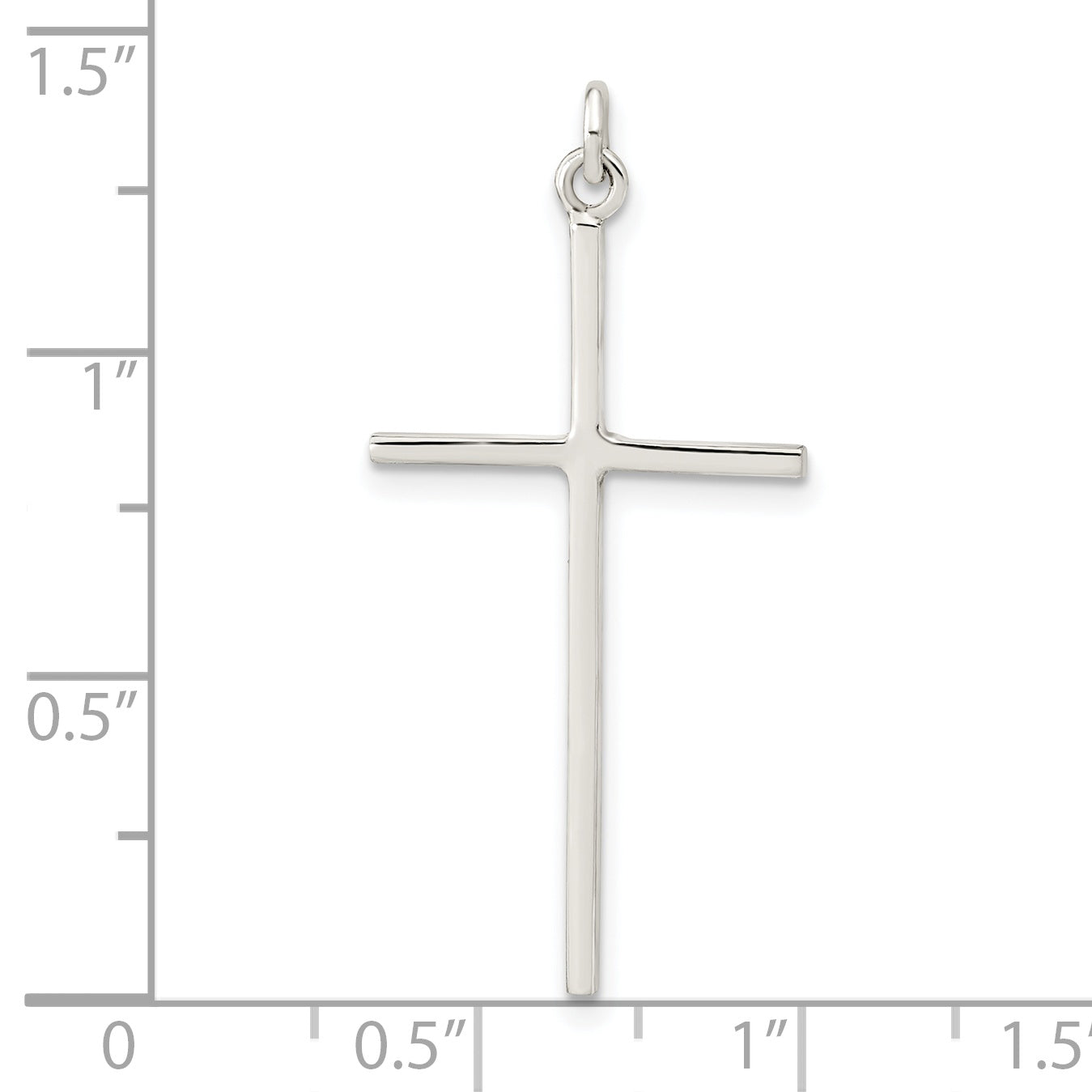 Sterling Silver Polished Cross Pendant