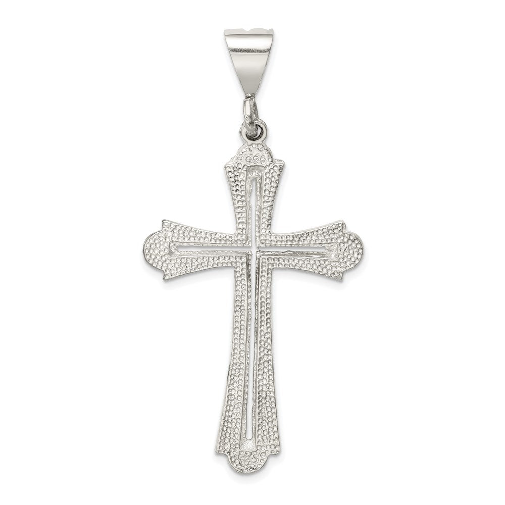 Sterling Silver Diamond-Cut Cross Pendant