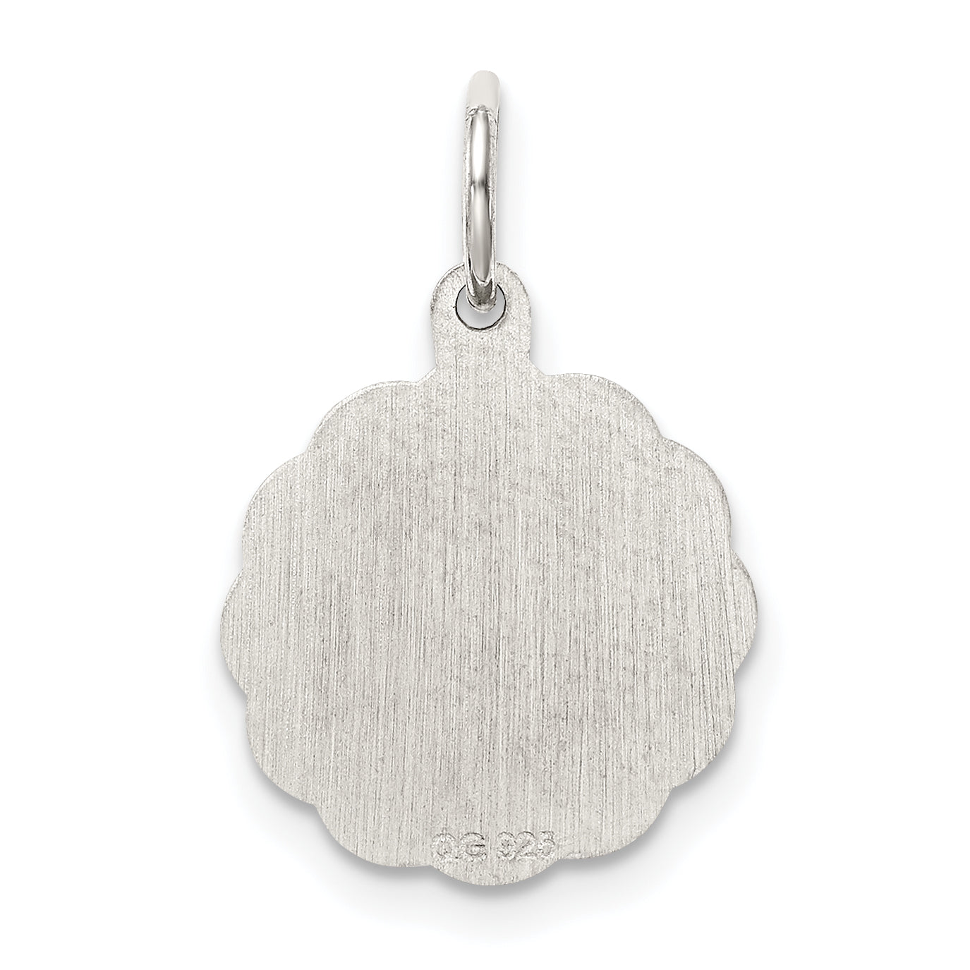Sterling Silver Rhodium-Plated Wedding Bells Disc Charm