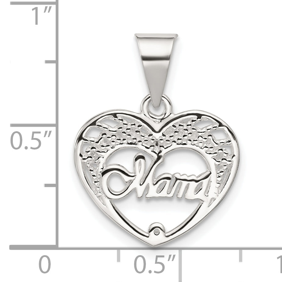 Sterling Silver Mama Heart Charm