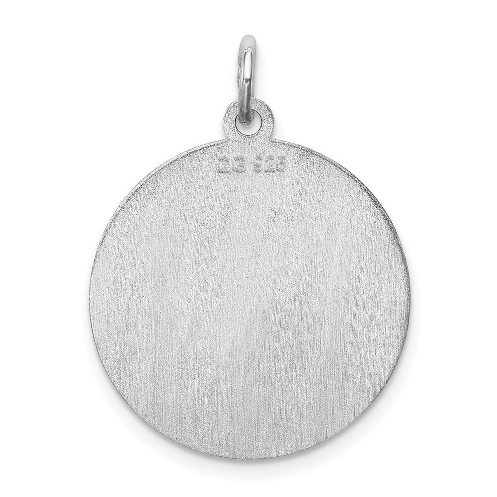 Sterling Silver Rhodium-Plated Boston Terrier Disc Charm