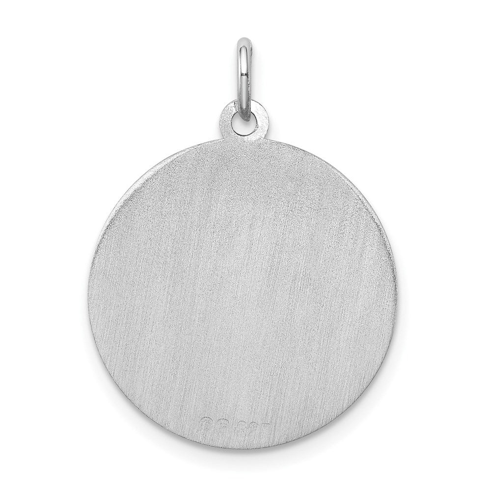 Sterling Silver Rhodium-Plated German Shepherd Disc Charm