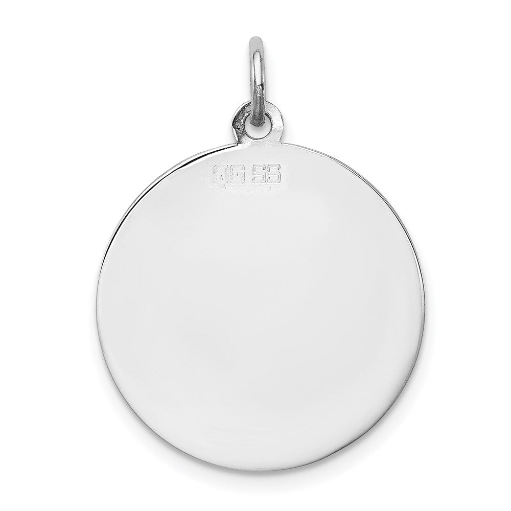 Sterling Silver Rhodium-Plated Samoyed Disc Charm