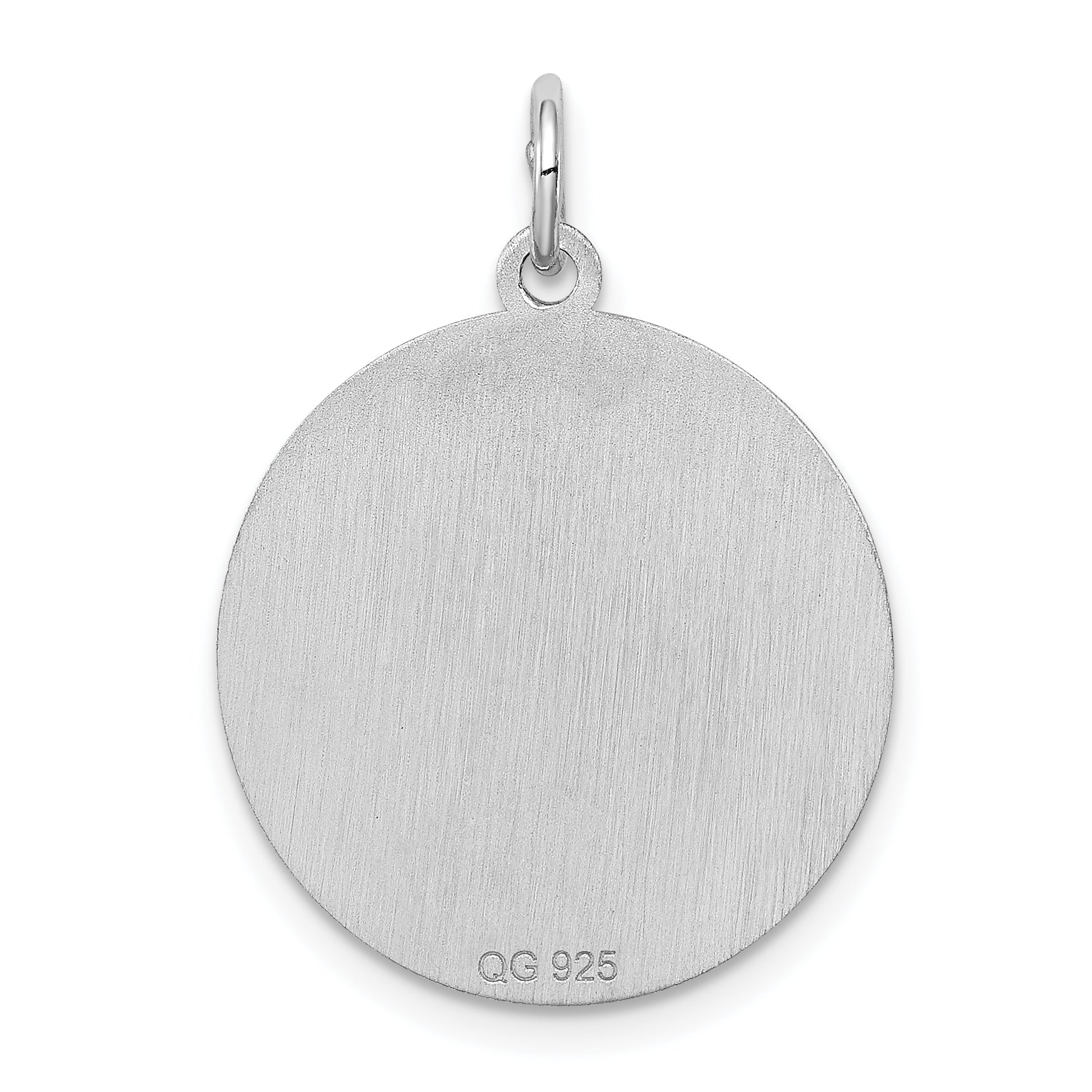 Sterling Silver Rhodium-Plated Shih Tzu Disc Charm