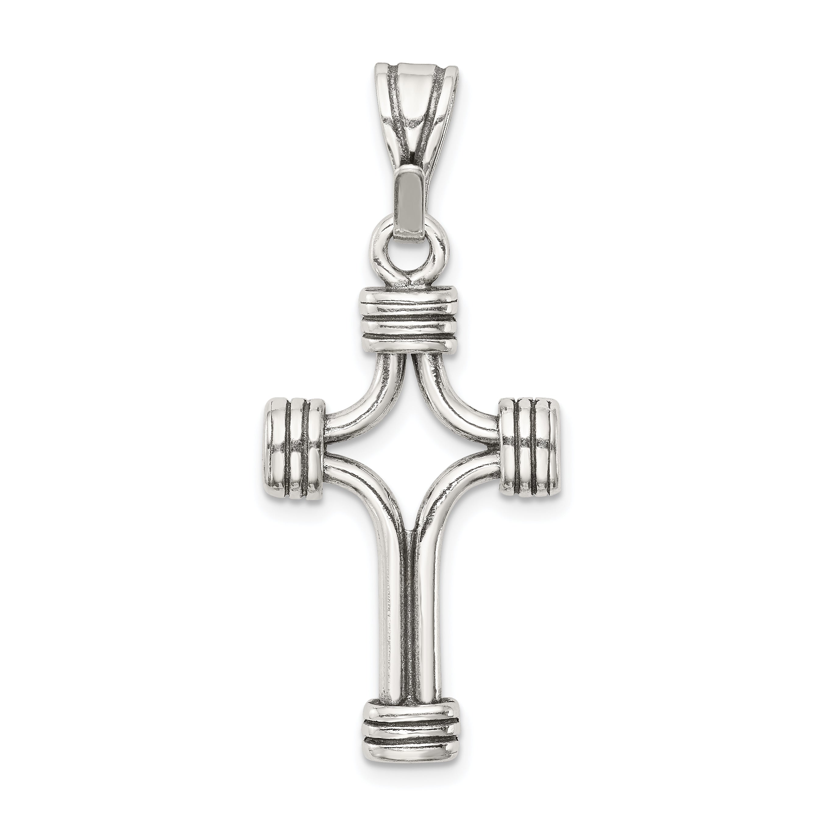 Sterling Silver Antiqued Cross Pendant