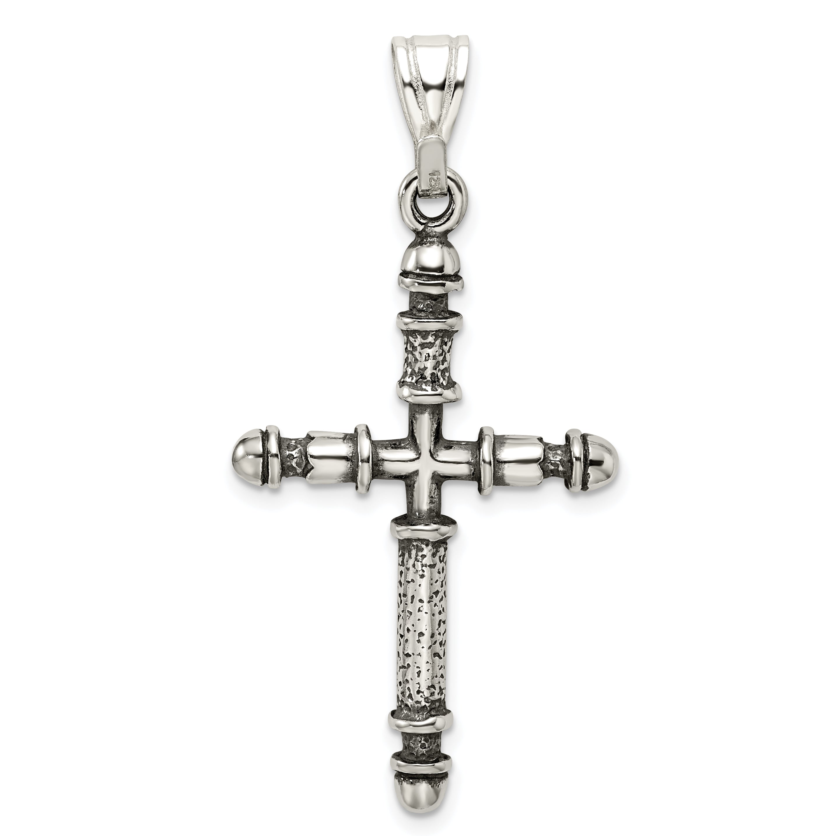 Sterling Silver Antiqued Cross Pendant