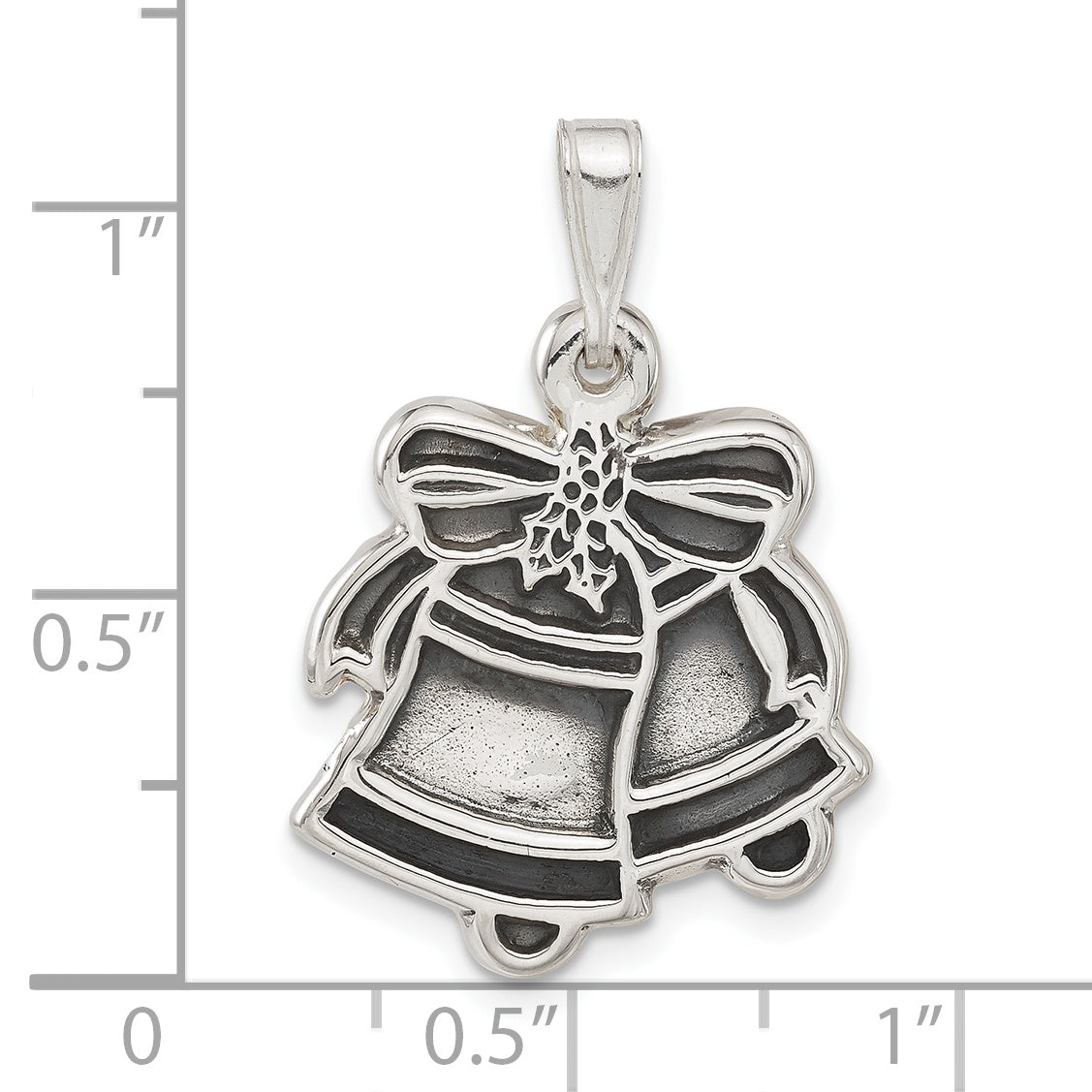 Sterling Silver Antiqued Bells Charm